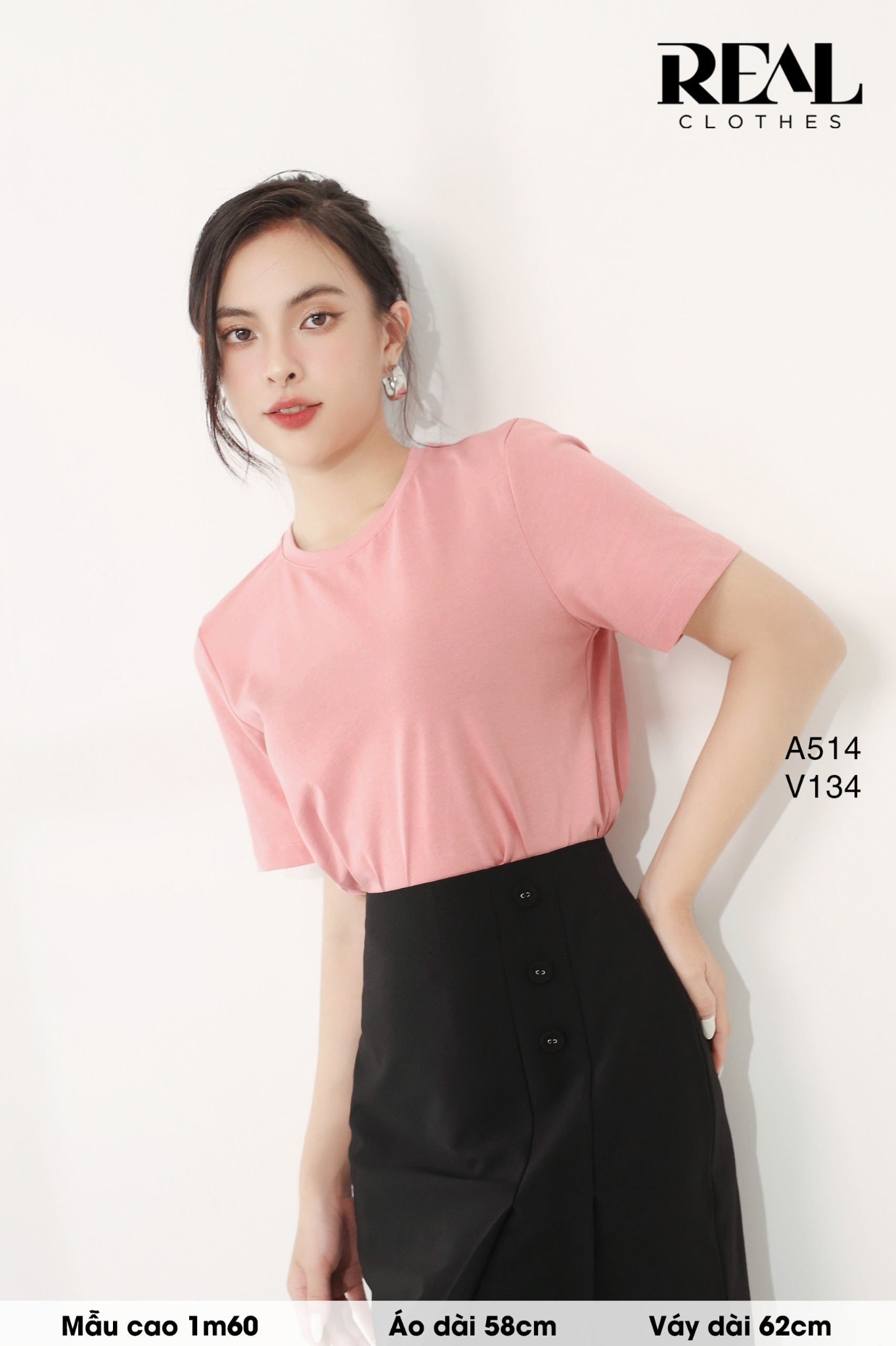 Áo thun cotton hồng SALE - size XL
