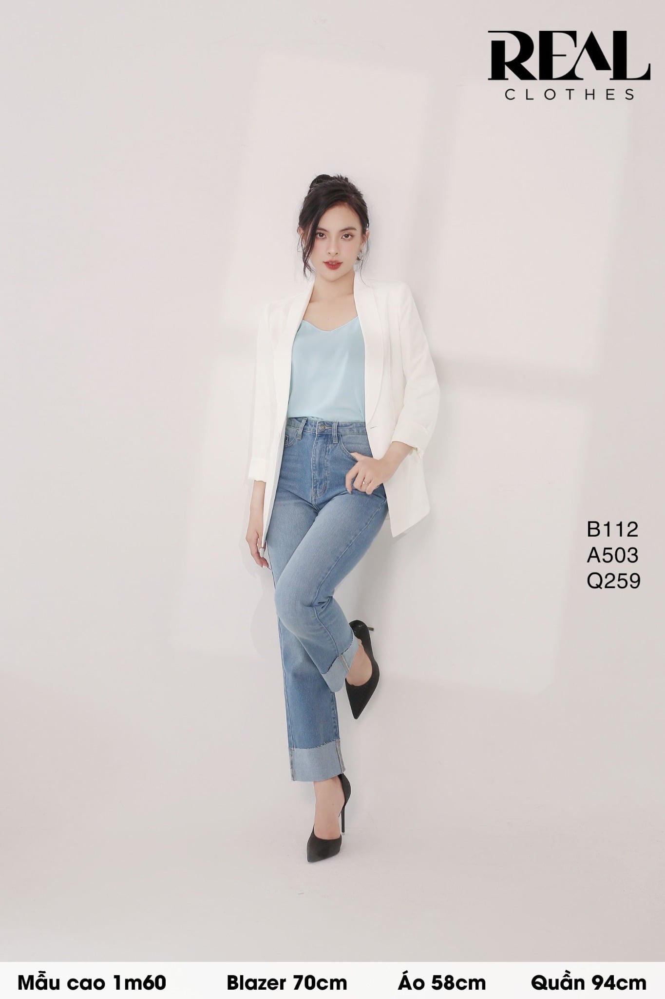 Blazer HQ trắng