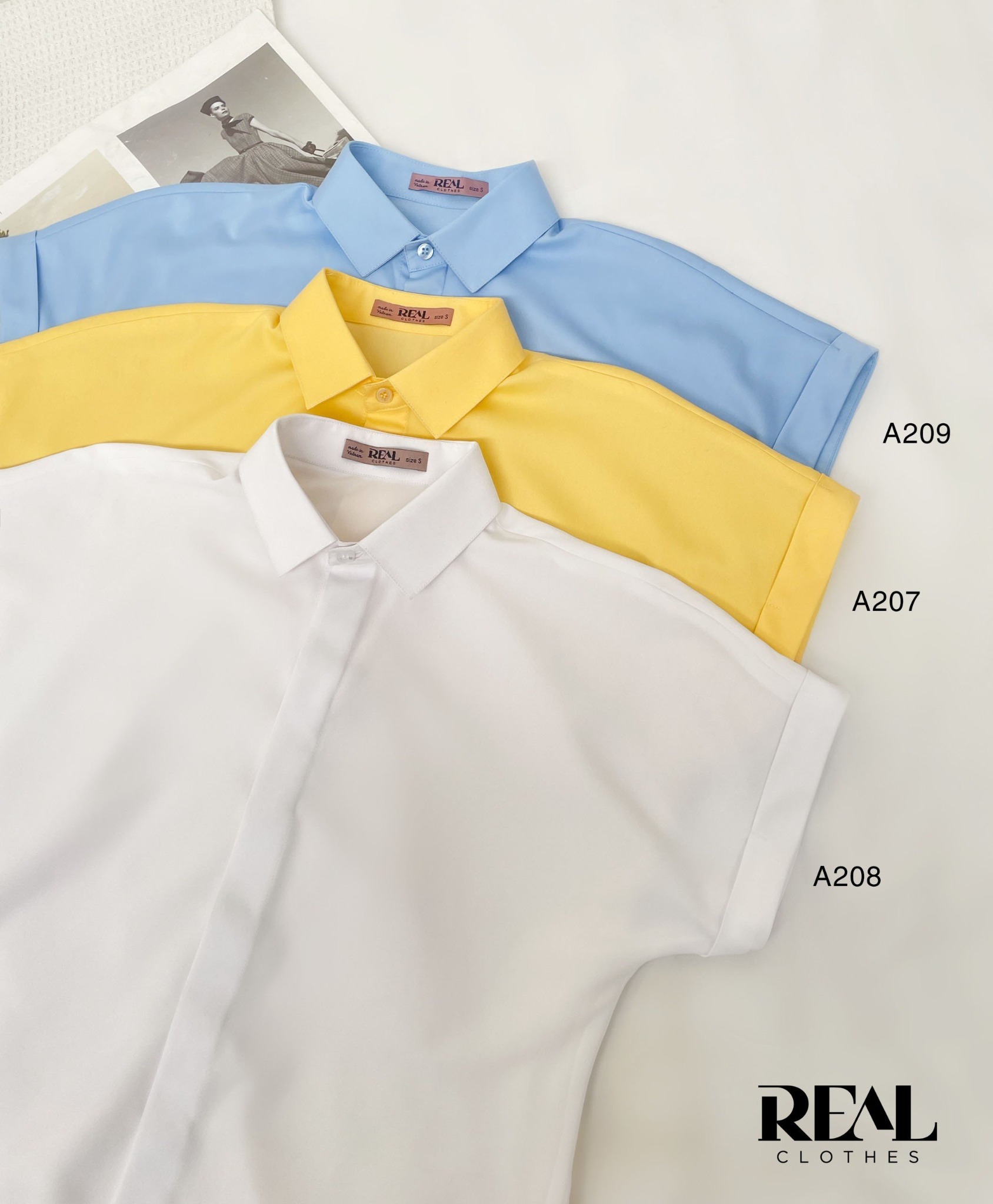 Sơ mi cánh dơi trắng