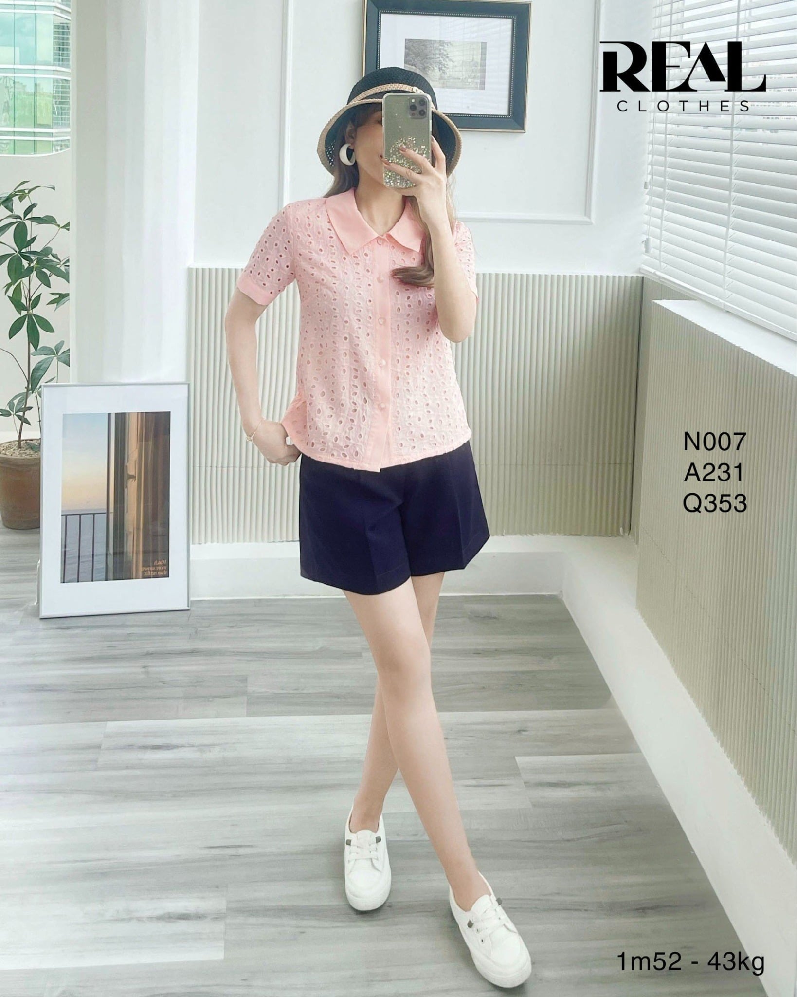 Quần short cindy xanh đen SALE - size XS