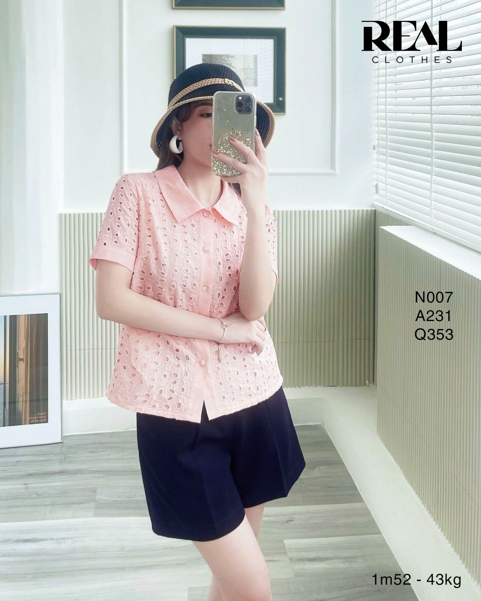 Quần short cindy xanh đen SALE - size XS