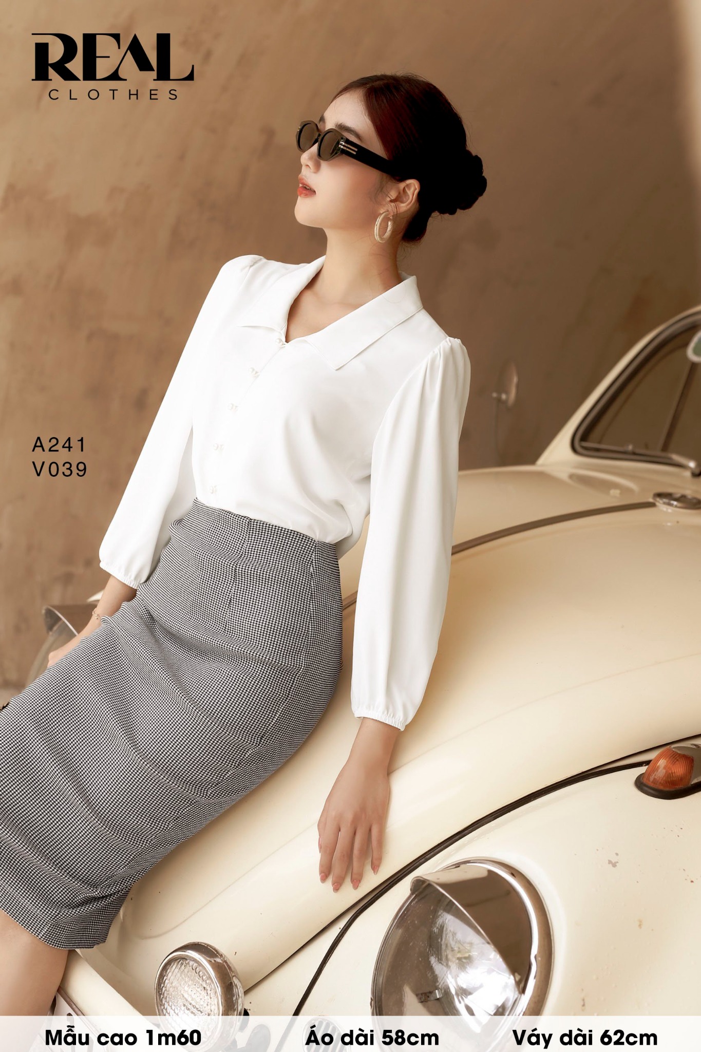 Bút chì midi zigzag đen SALE