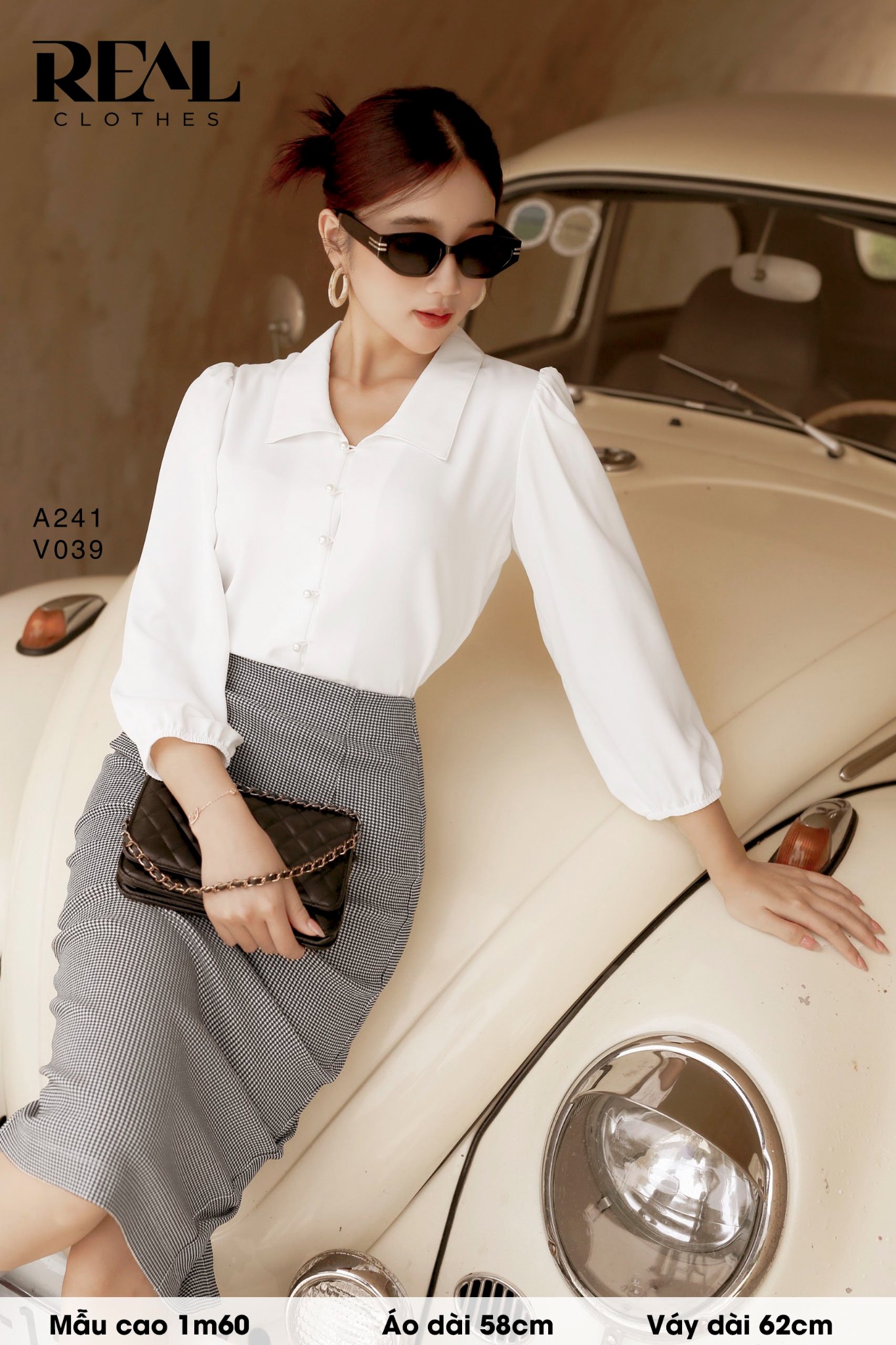 Bút chì midi zigzag đen SALE