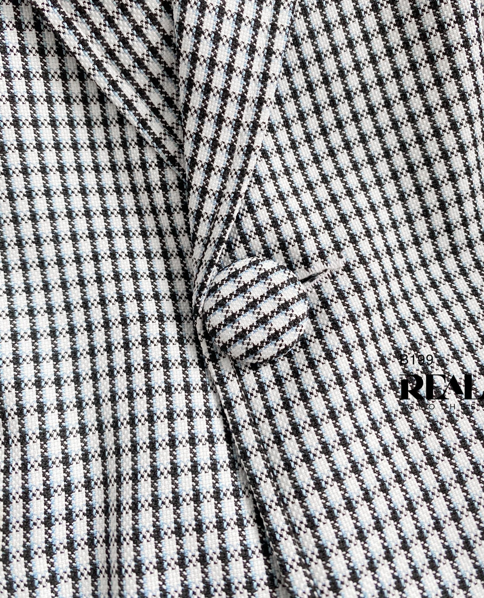 Blazer caro trắng SALE - size XS