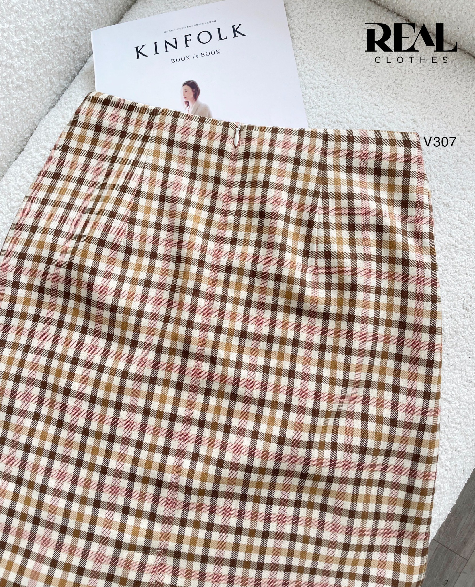 Váy Japan caro hồng SALE