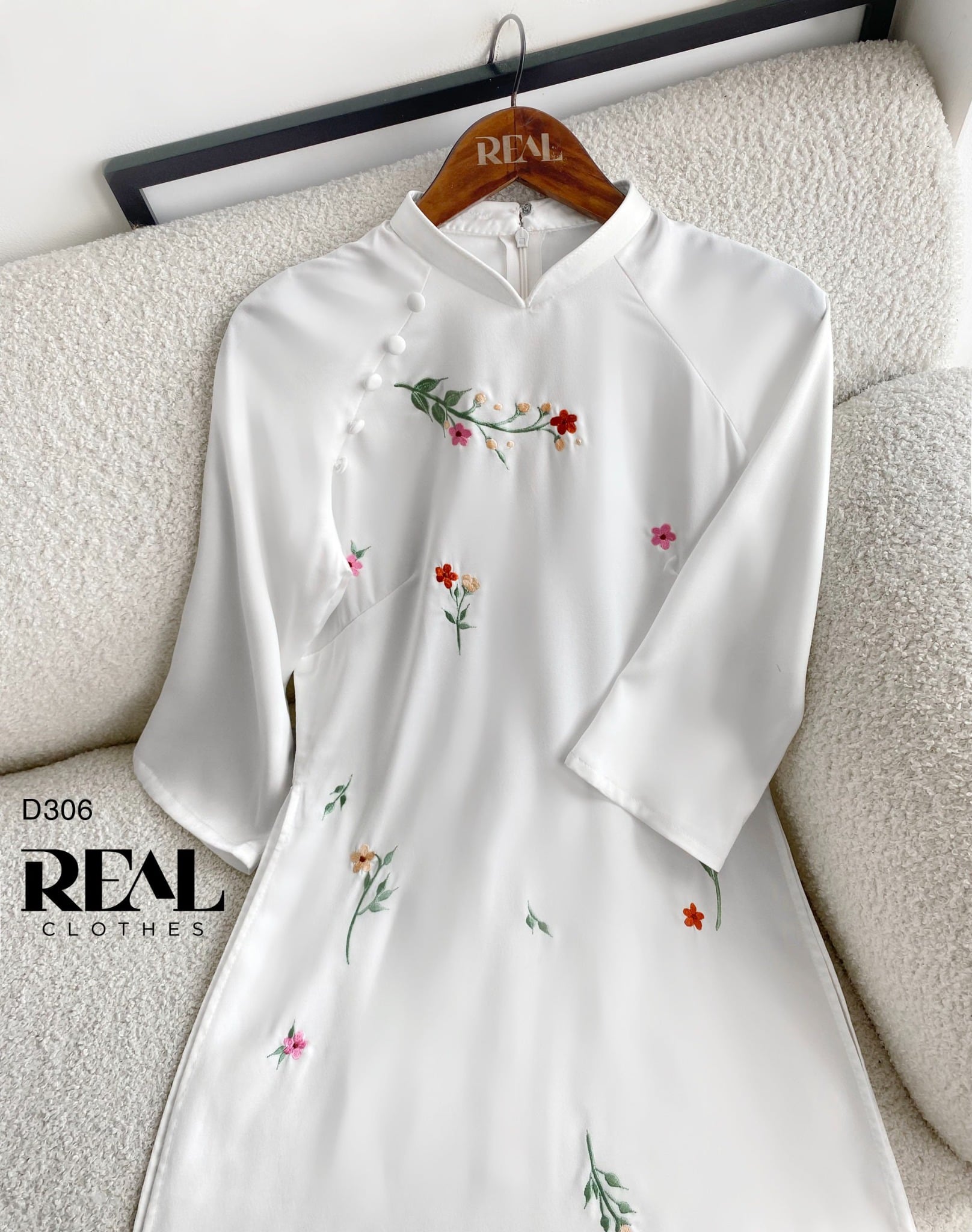 Áo dài cách tân vivi trắng