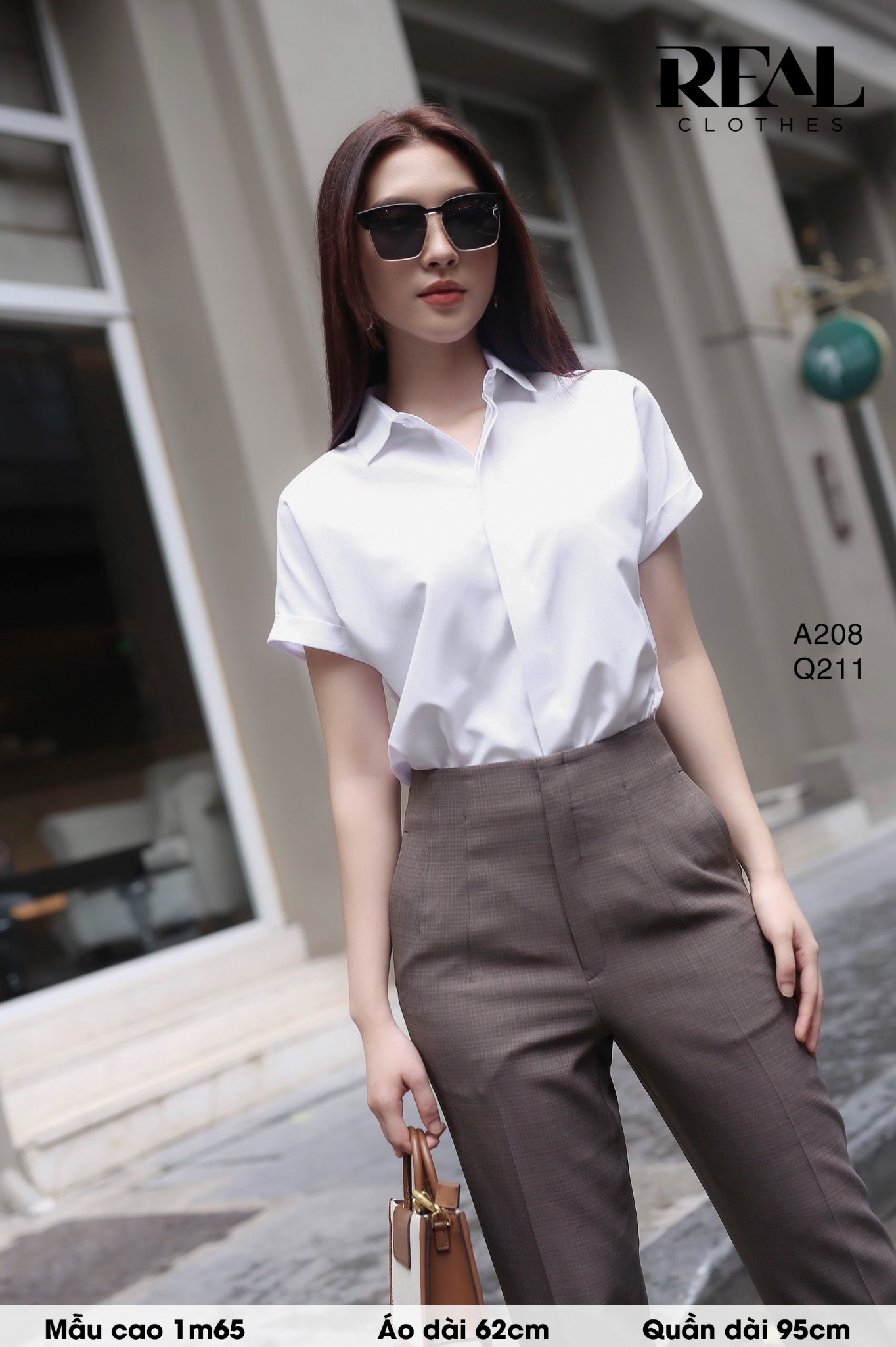 Sơ mi cánh dơi trắng