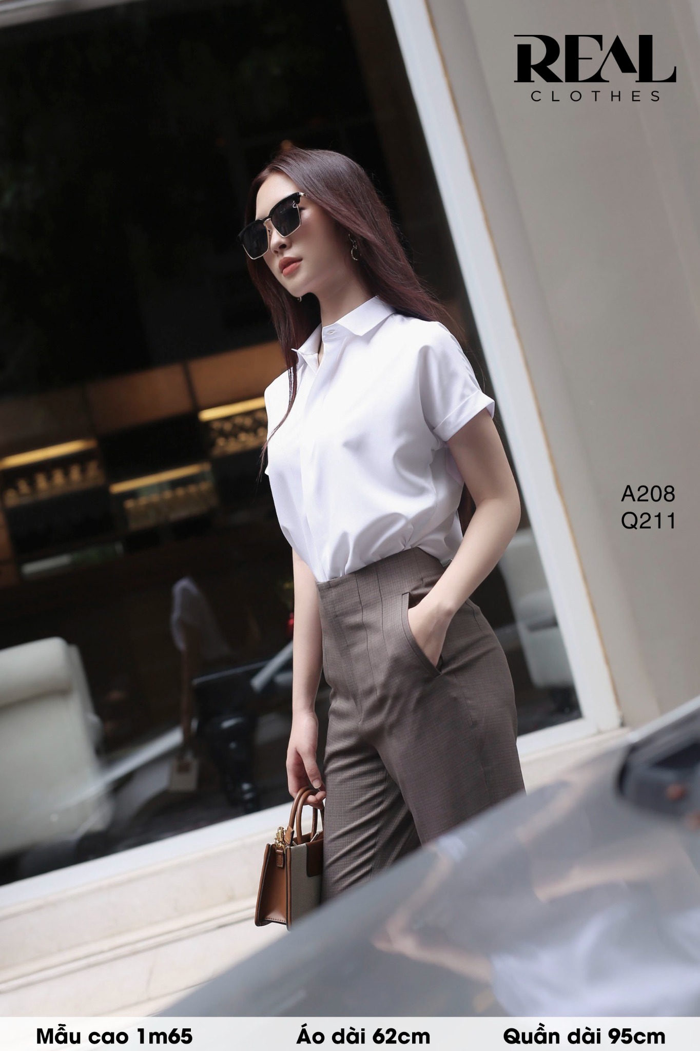 Sơ mi cánh dơi trắng