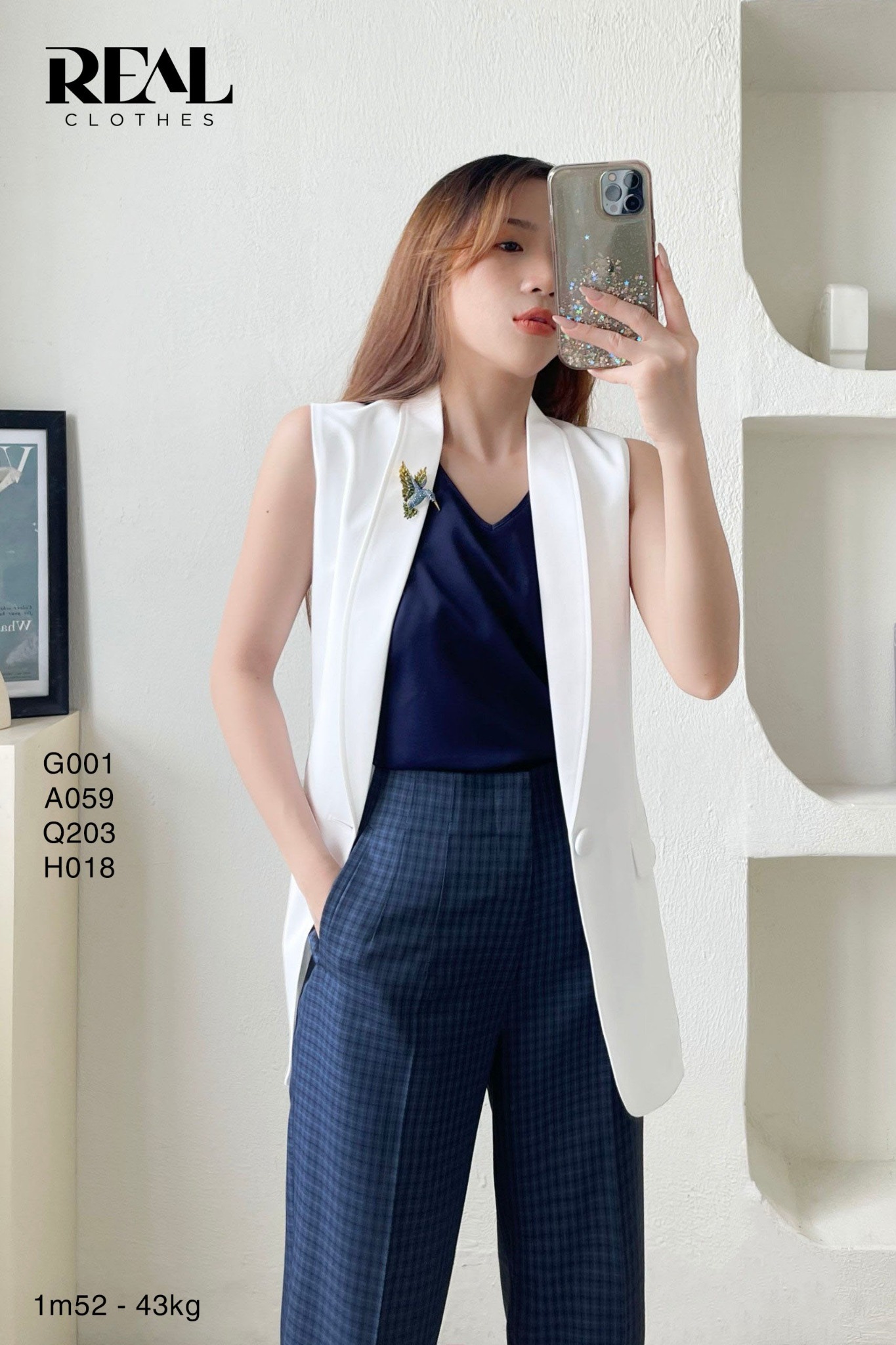 Quần Tokyo caro xanh đậm SALE