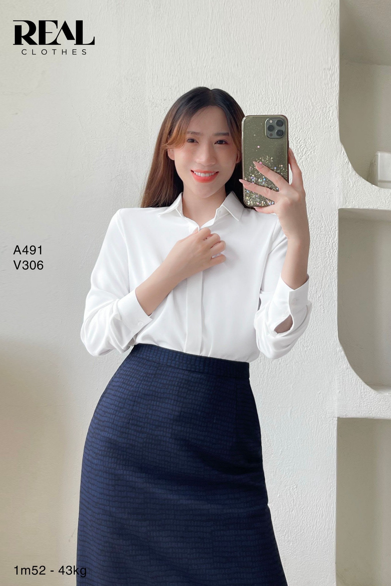 Sơ mi cổ mềm trắng MỚI