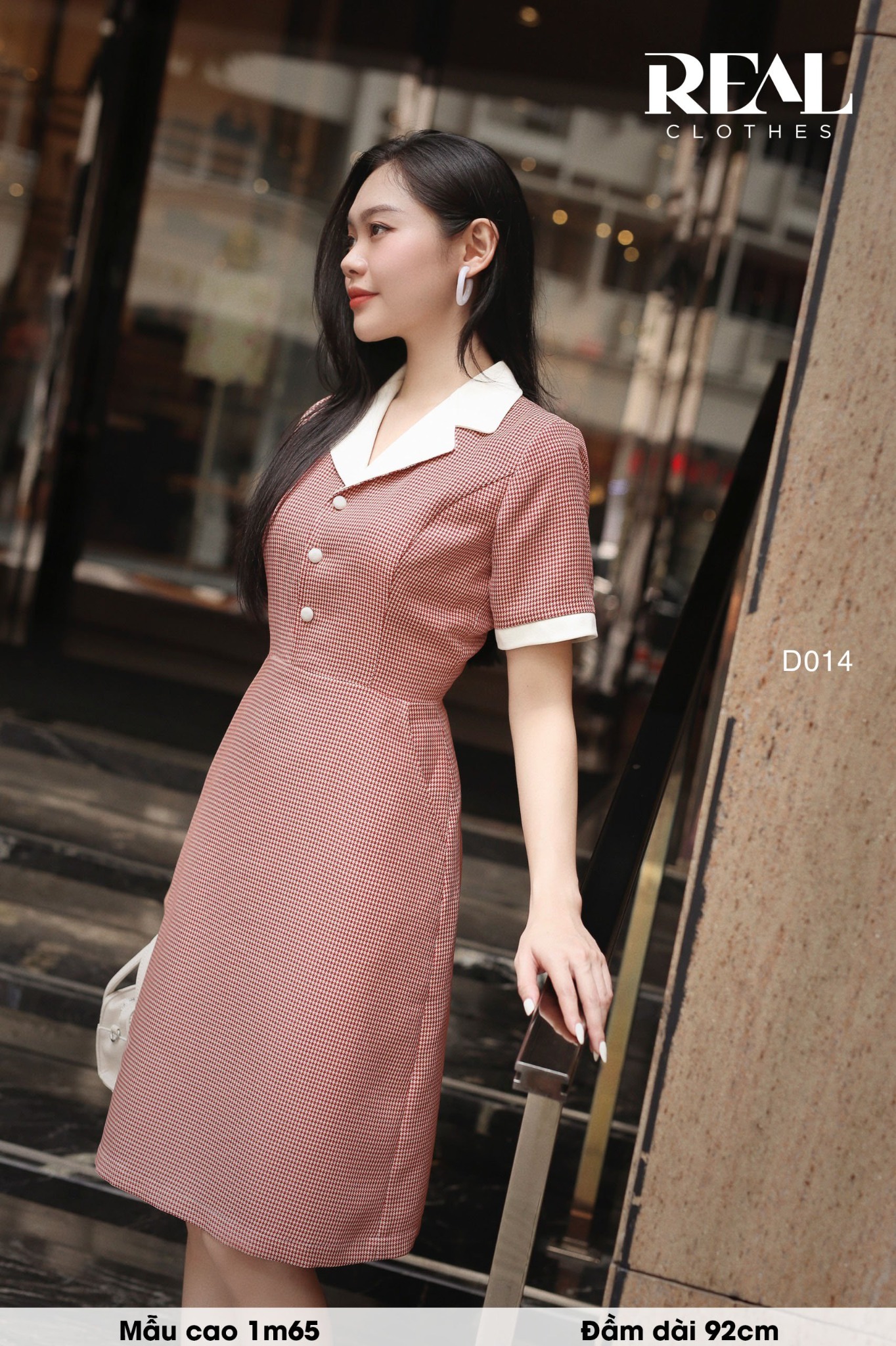 Đầm Sera zigzag đỏ