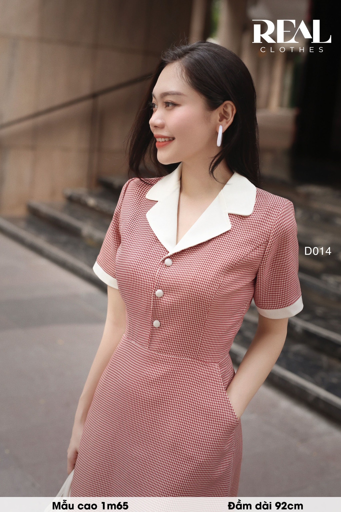 Đầm Sera zigzag đỏ