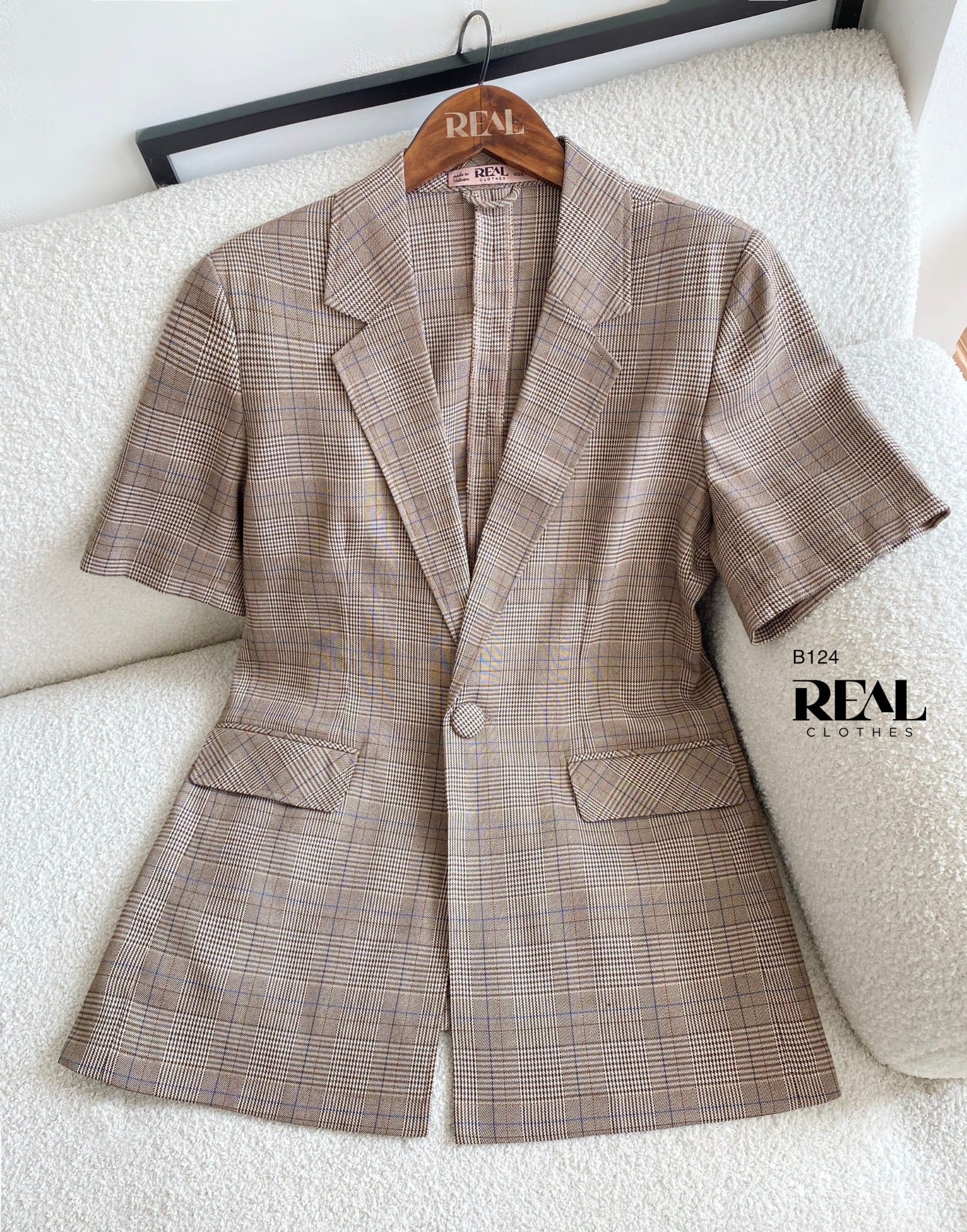 Blazer Japan caro cà phê sữa 65 SALE - size XS