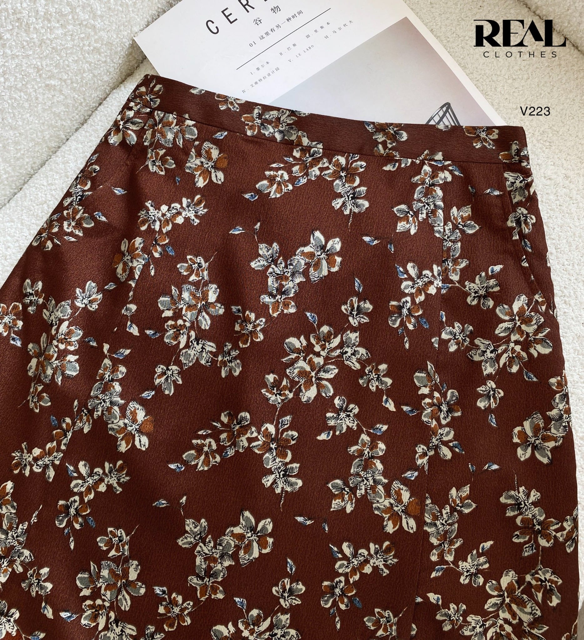 Váy 8 mảnh midi hoa gạo SALE