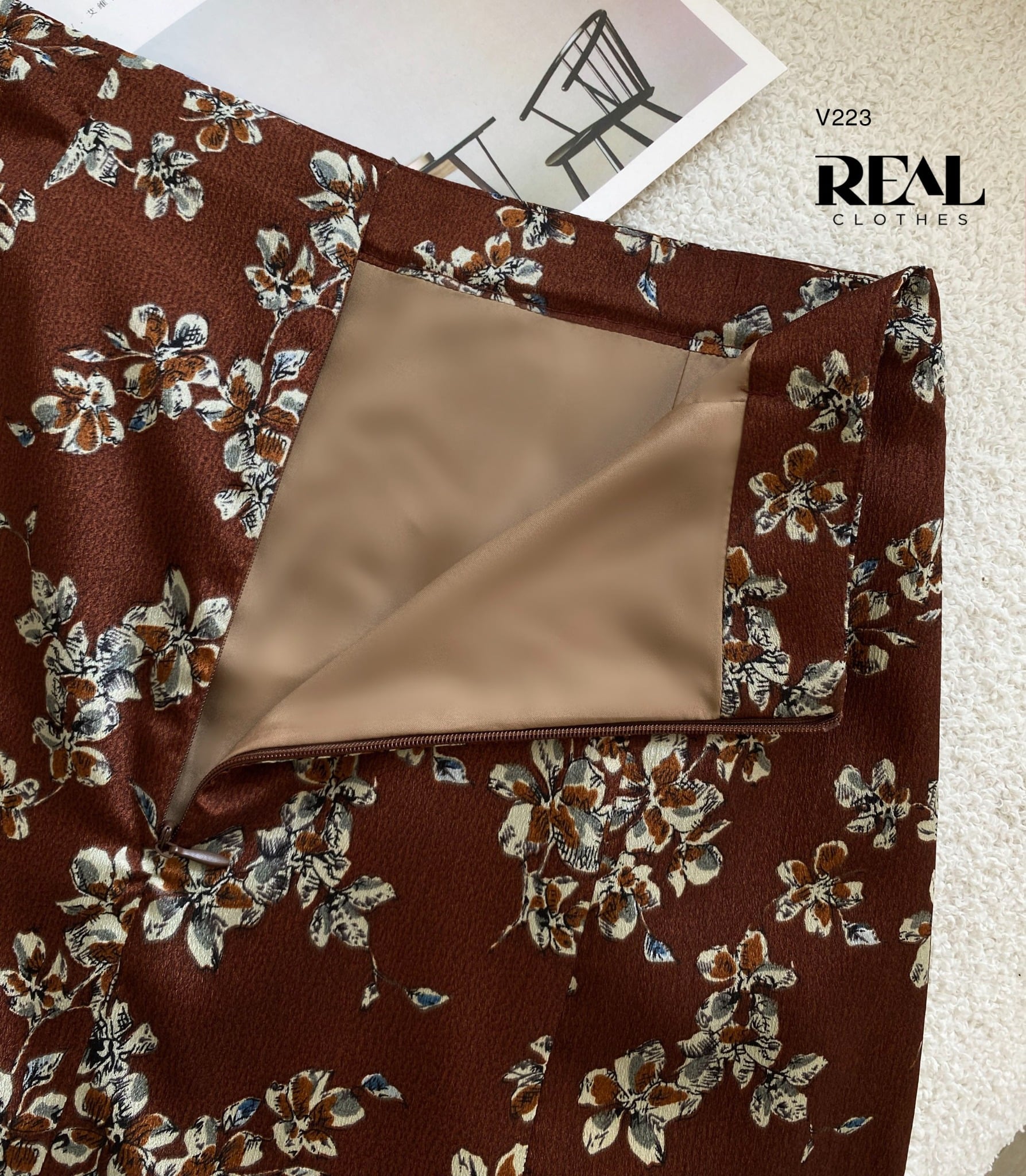 Váy 8 mảnh midi hoa gạo SALE