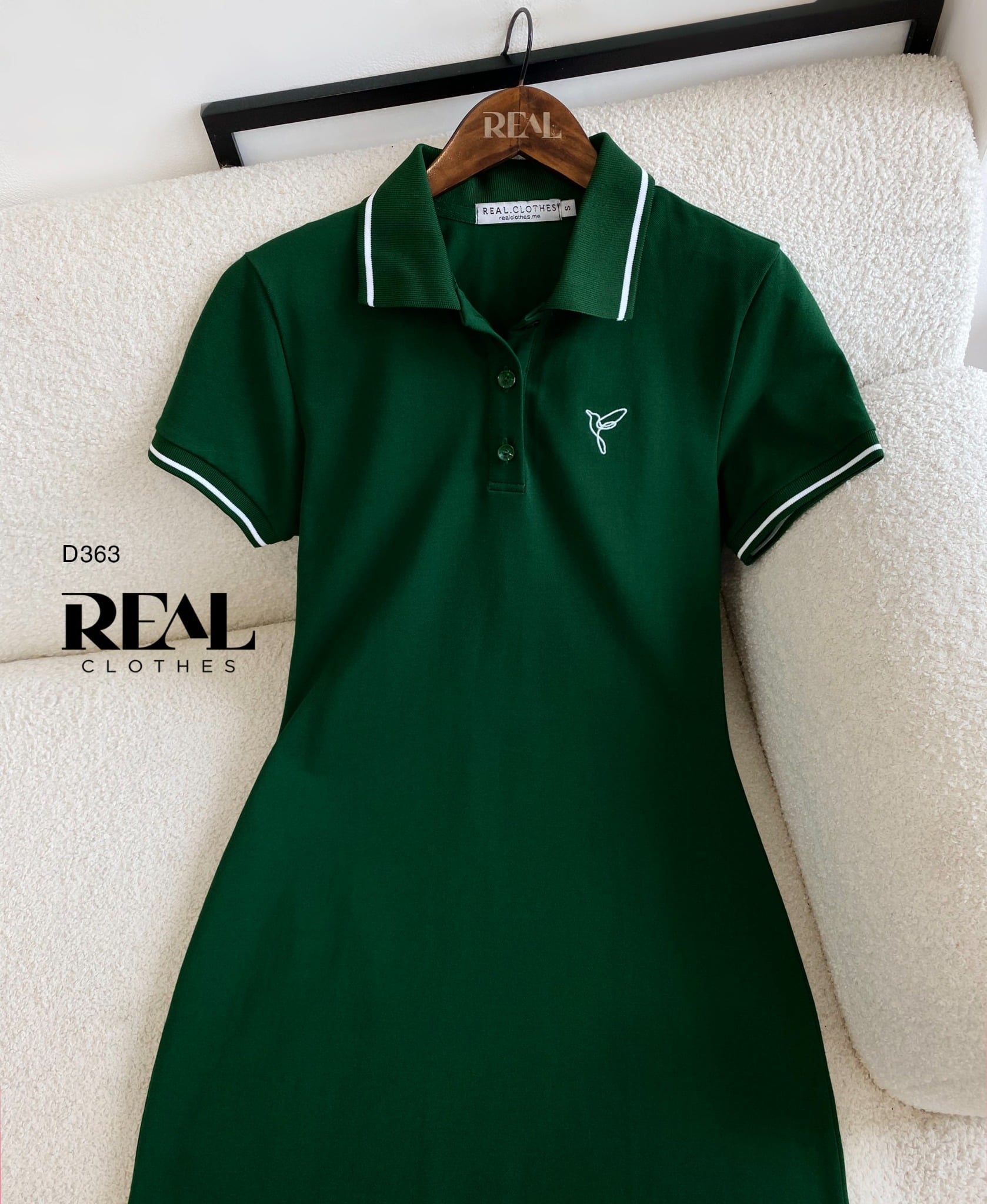 Đầm polo xanh lá FINAL SALE - size S