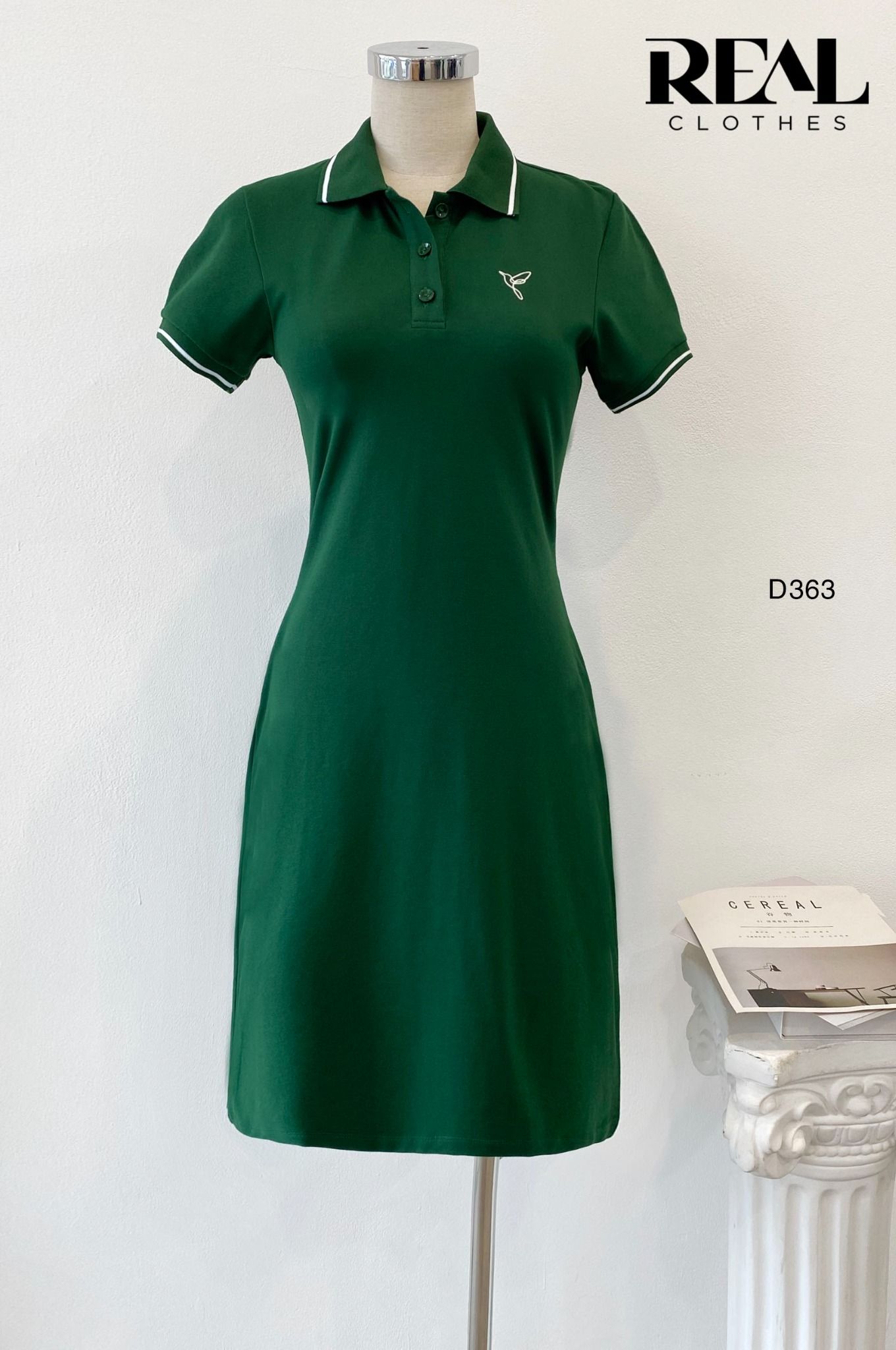  Đầm polo xanh lá SALE 