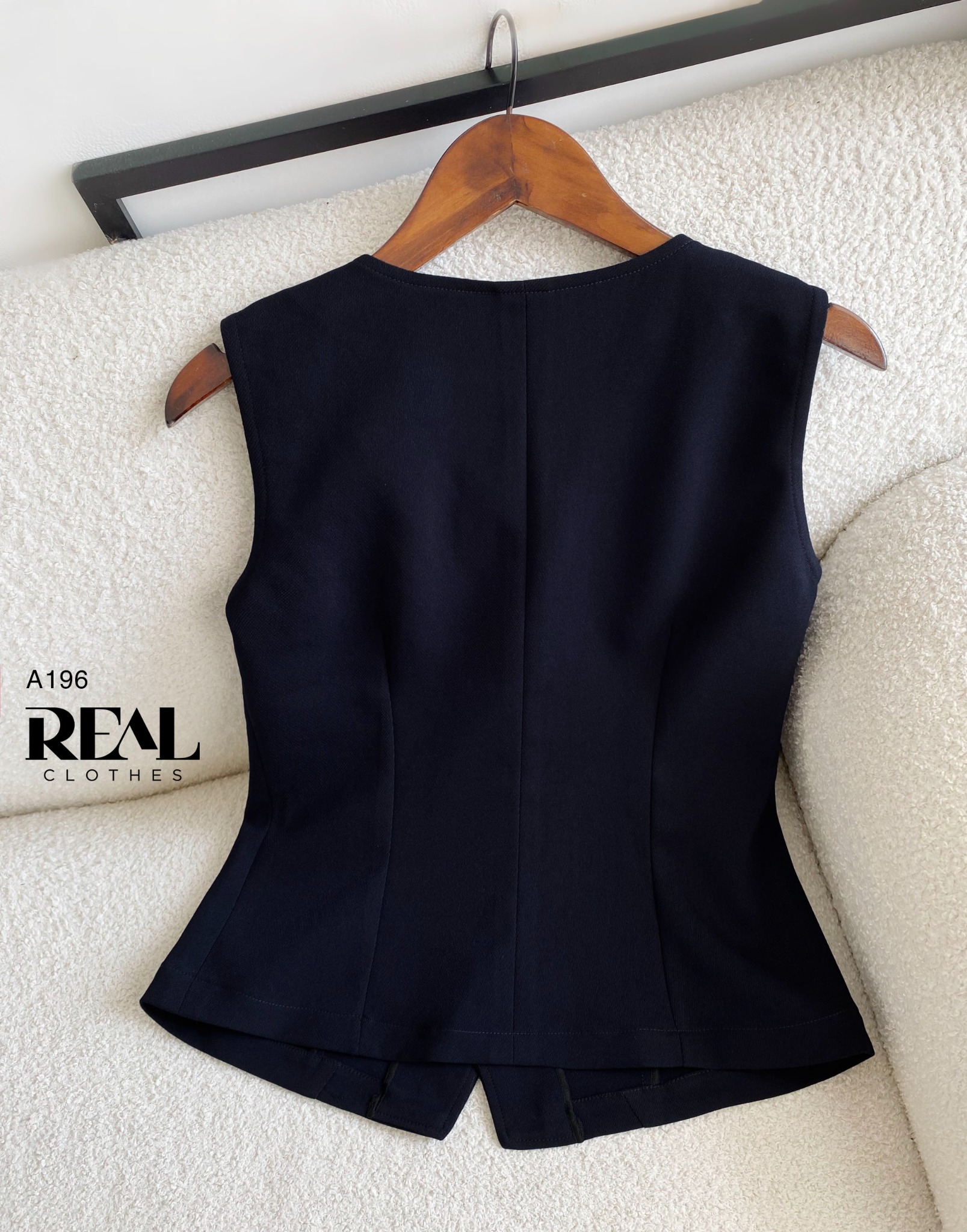 Áo kiểu ghile xanh đen