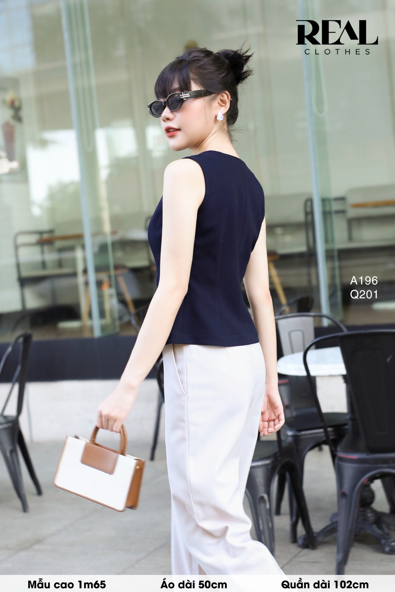 Quần suông cindy kem