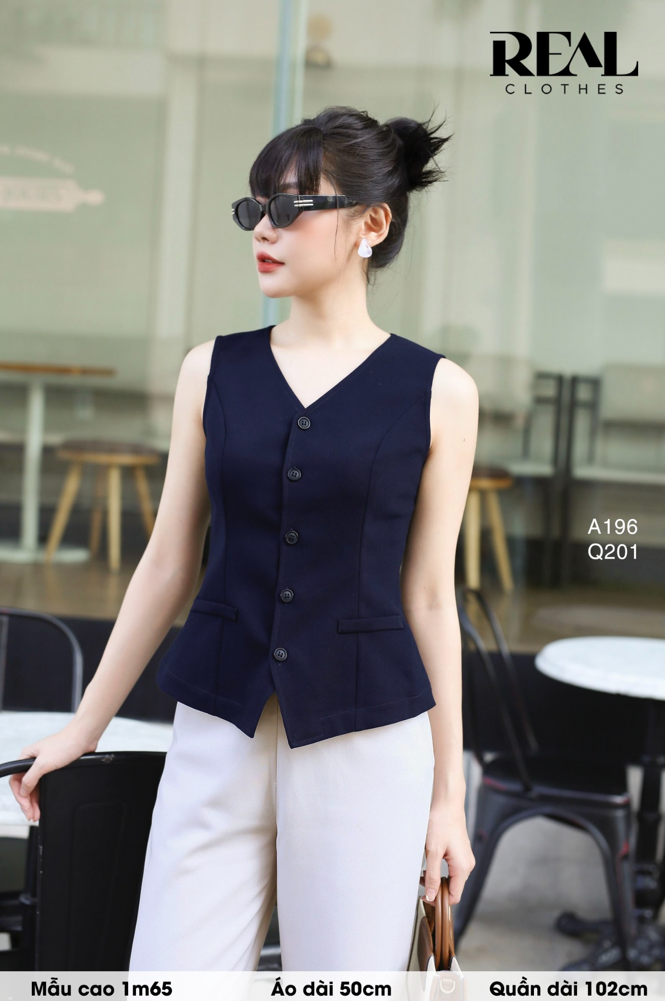 Quần suông cindy kem