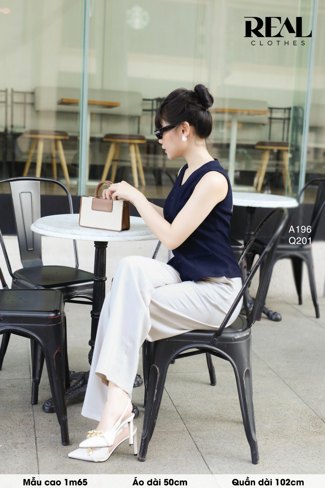 Áo kiểu ghile xanh đen