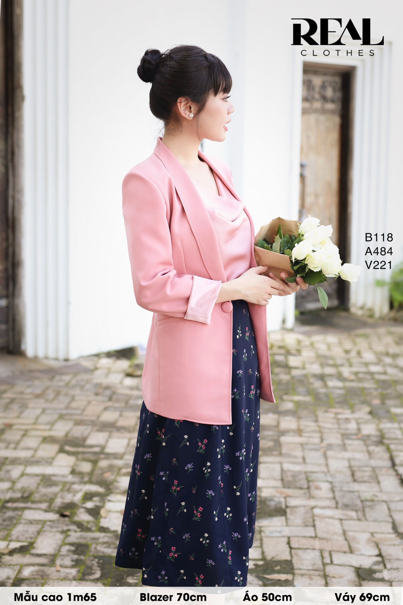 Blazer HQ hồng đậm