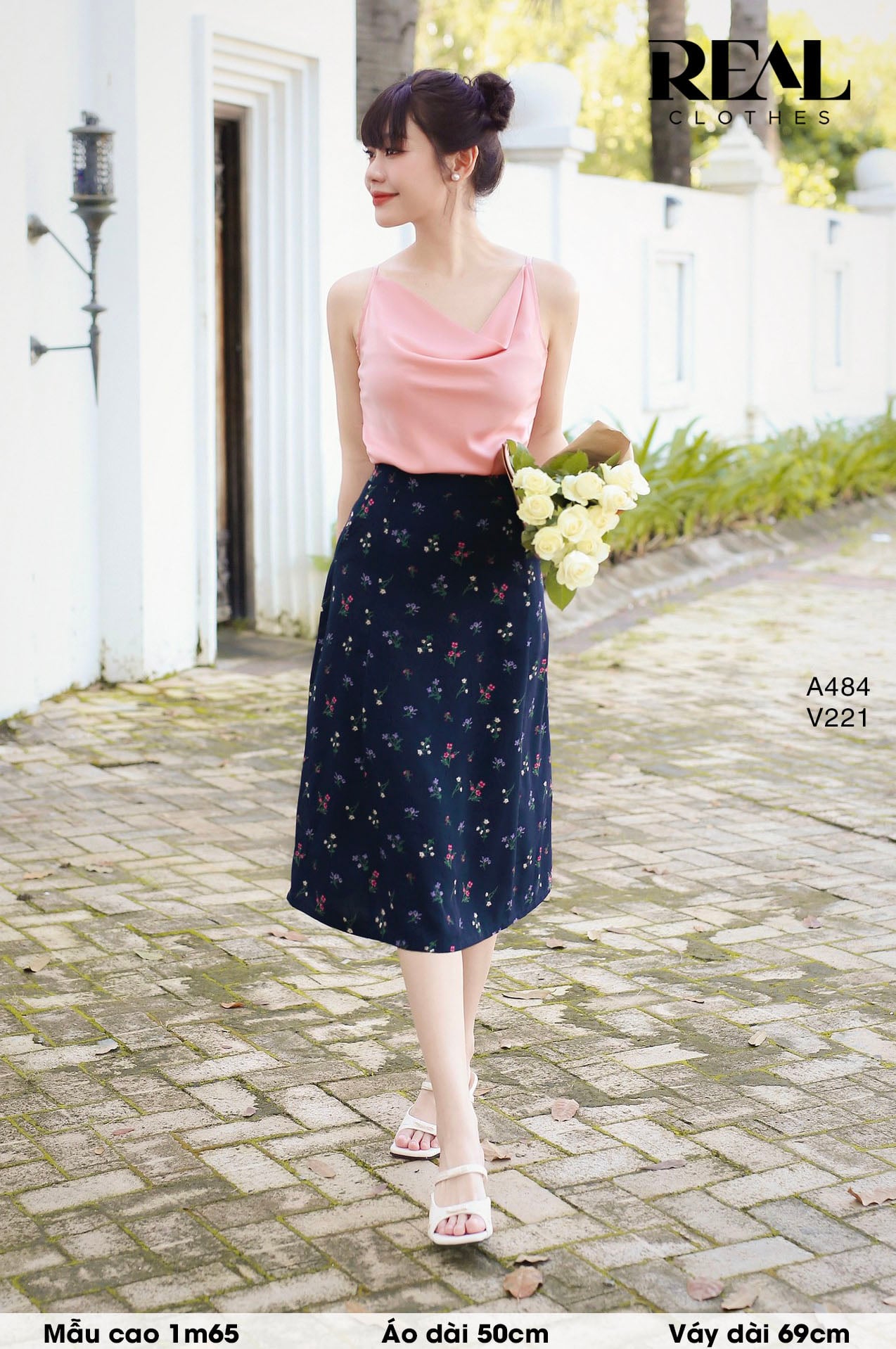 Áo cổ đổ hồng SALE