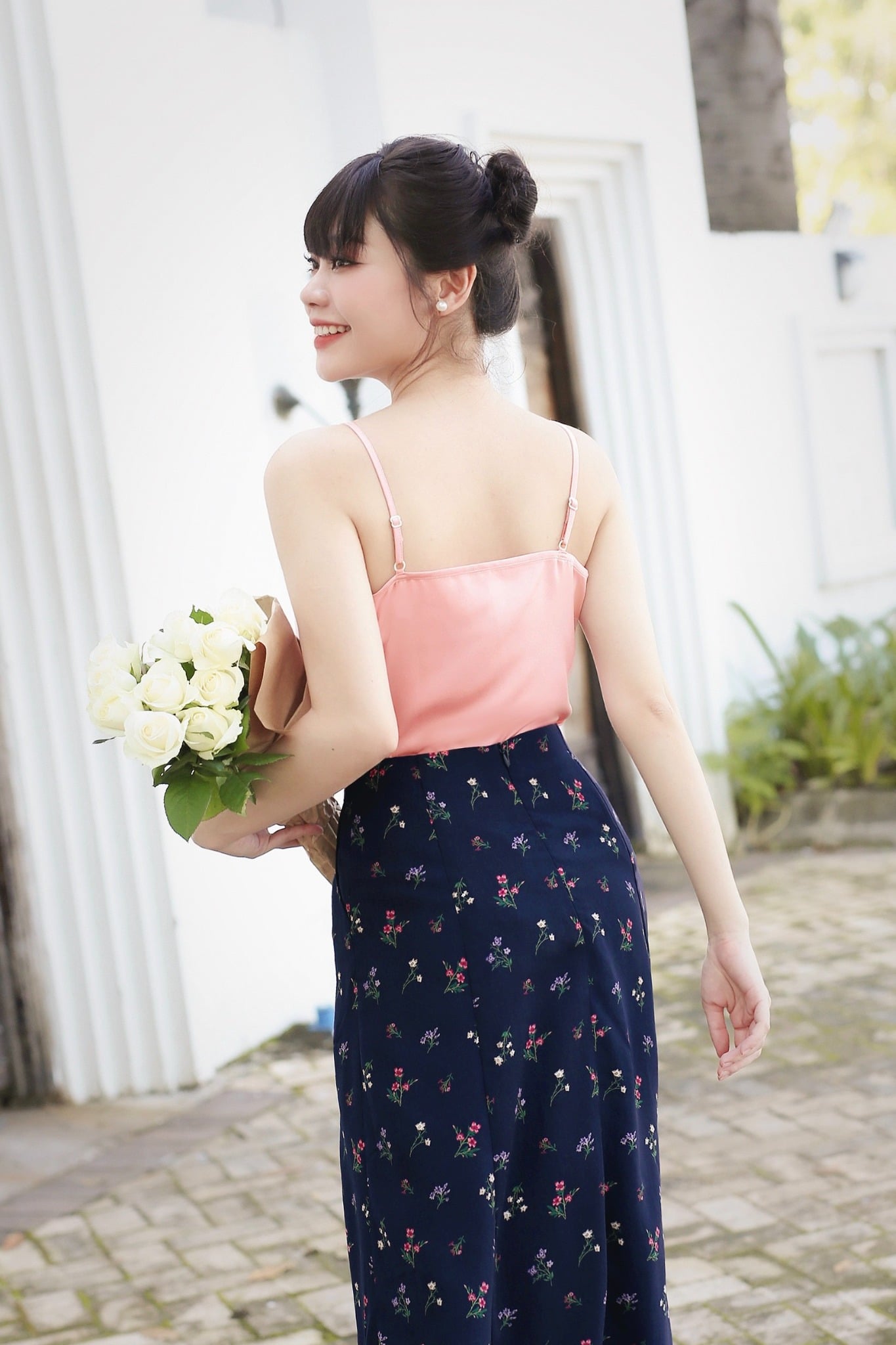 Áo cổ đổ hồng SALE