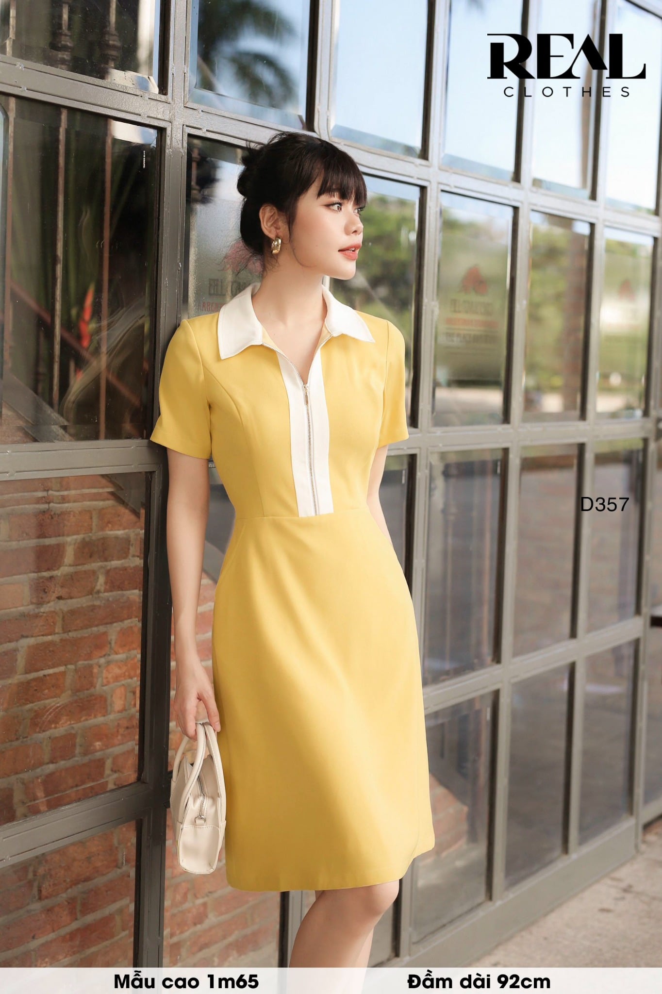 Đầm Zipper vàng SALE - size XS