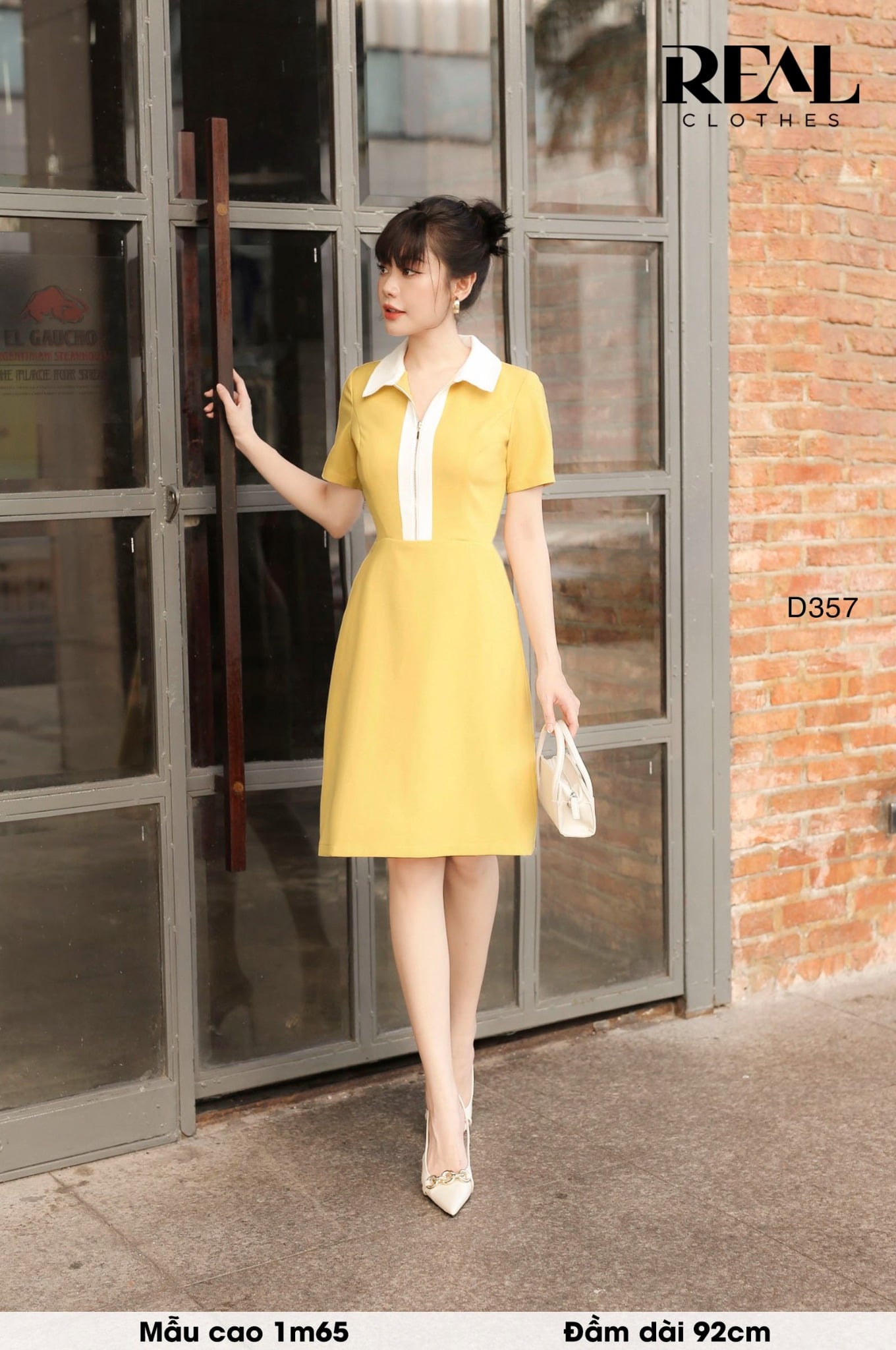 Đầm Zipper vàng SALE - size XS