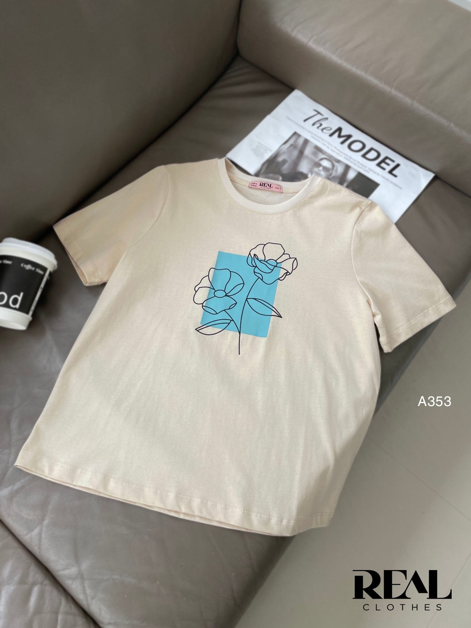 Áo thun cotton nude PRINT SALE