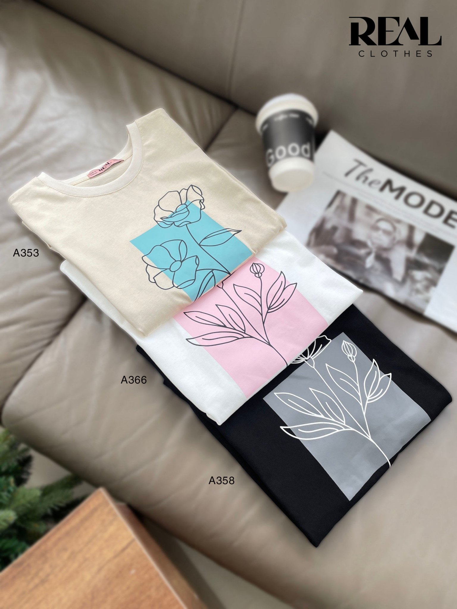 Áo thun cotton nude PRINT SALE