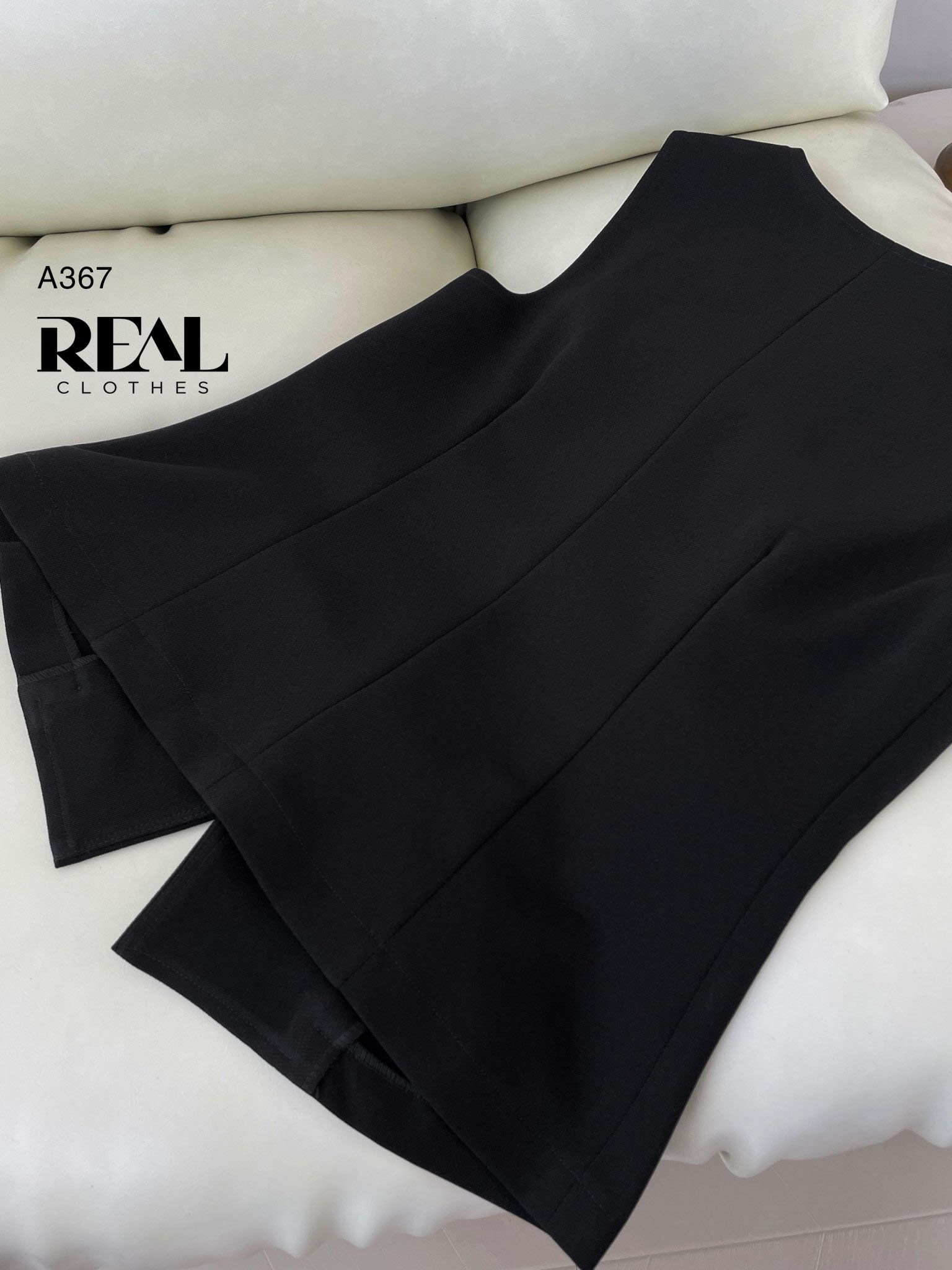 Áo kiểu ghile đen