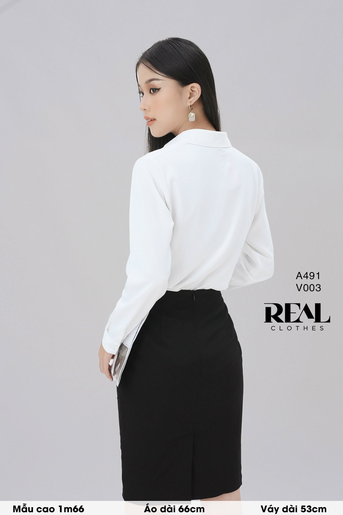 Sơ mi cổ mềm trắng MỚI