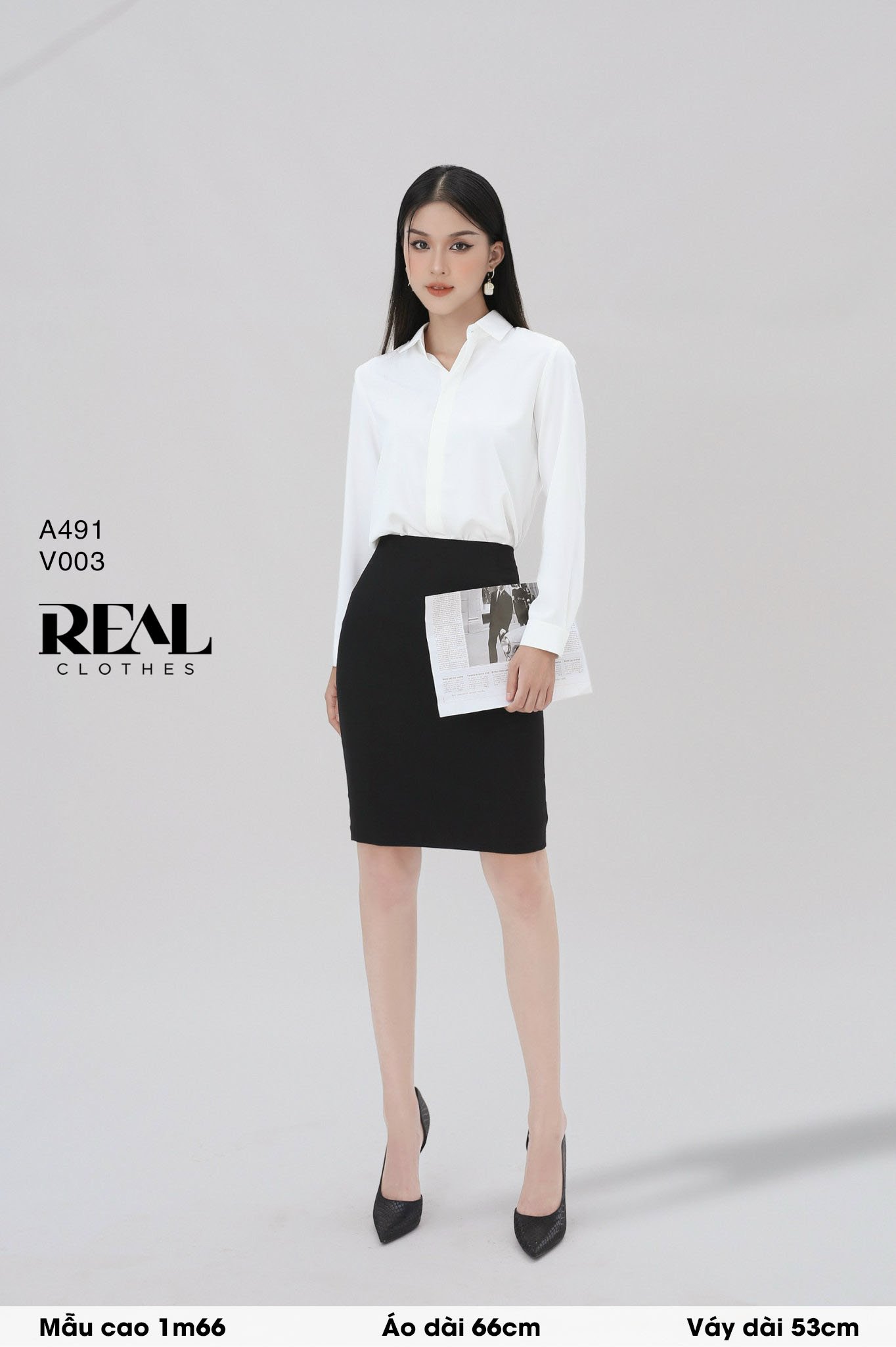 Sơ mi cổ mềm trắng MỚI