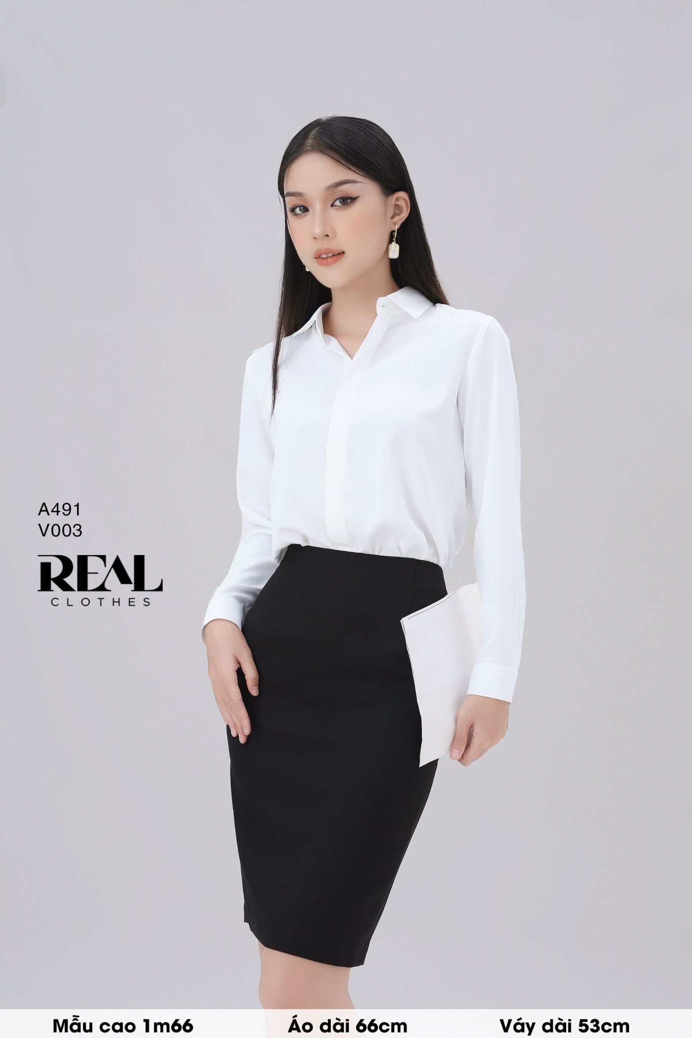 Sơ mi cổ mềm trắng MỚI