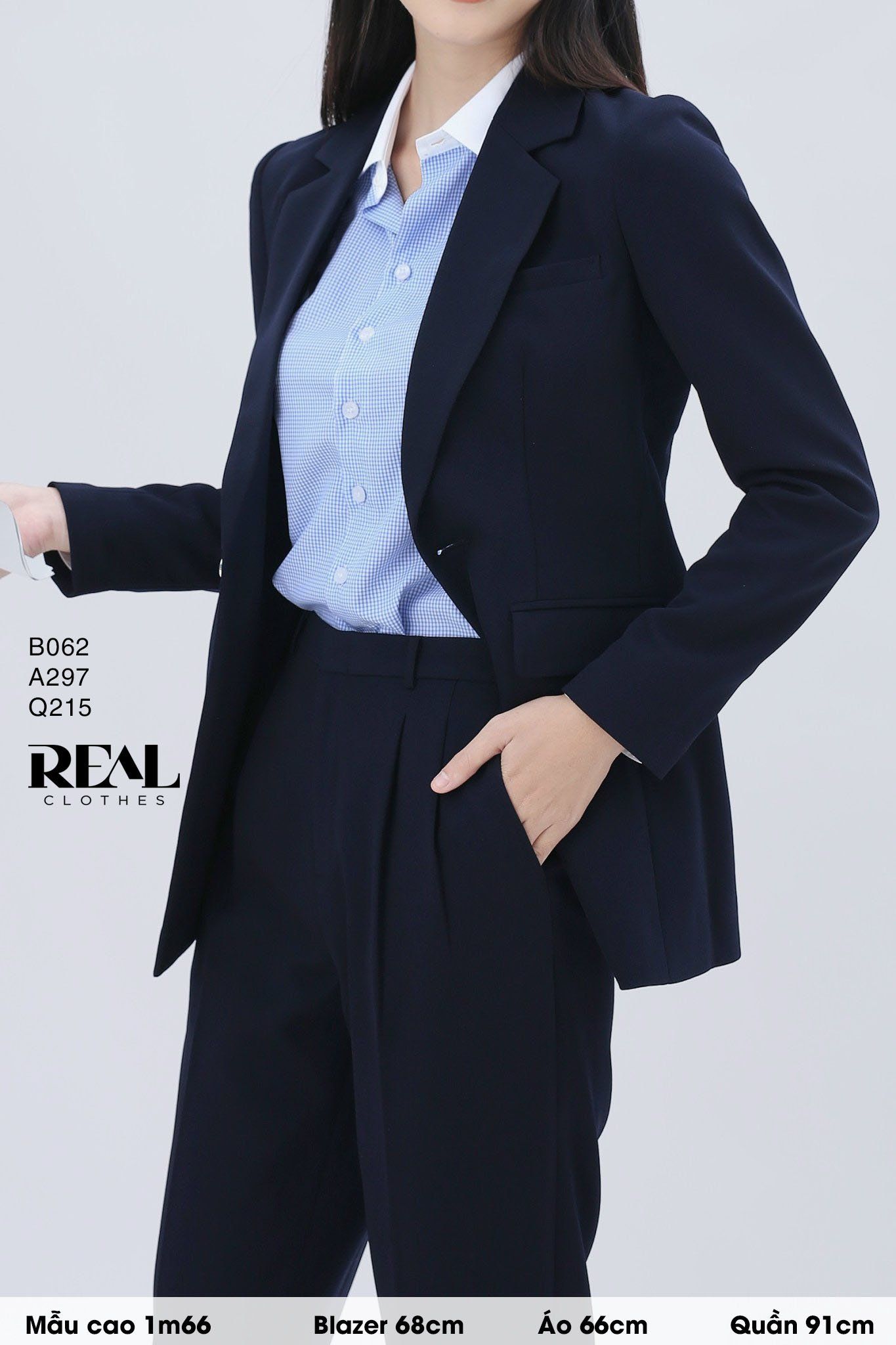  Blazer clara cindy xanh đen 