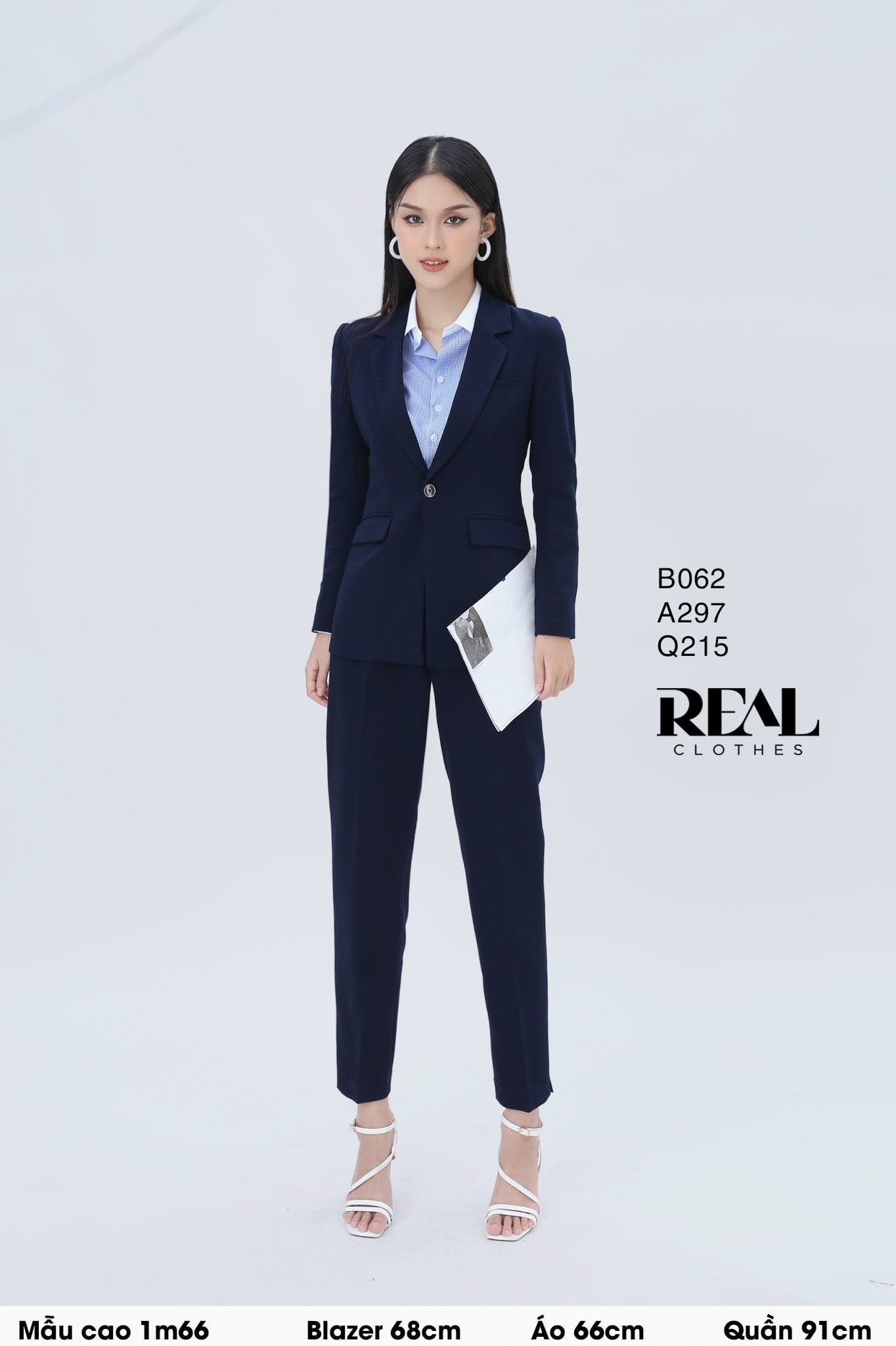 Quần lưng cao cindy xanh đen SALE - size XS