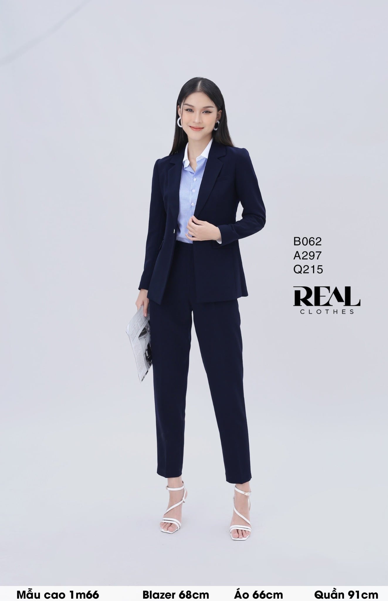 Quần lưng cao cindy xanh đen SALE - size XS