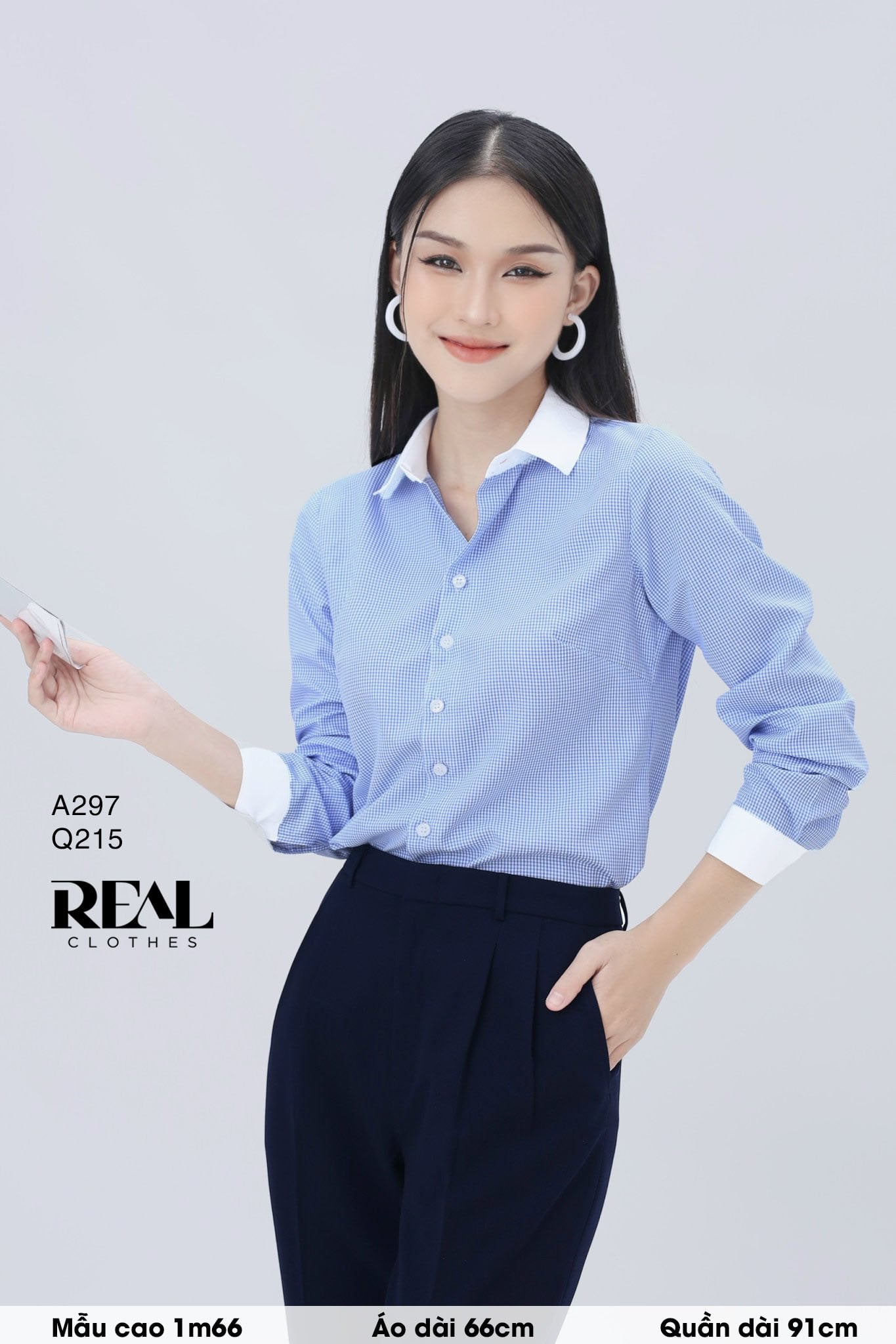 Quần lưng cao cindy xanh đen SALE - size XS