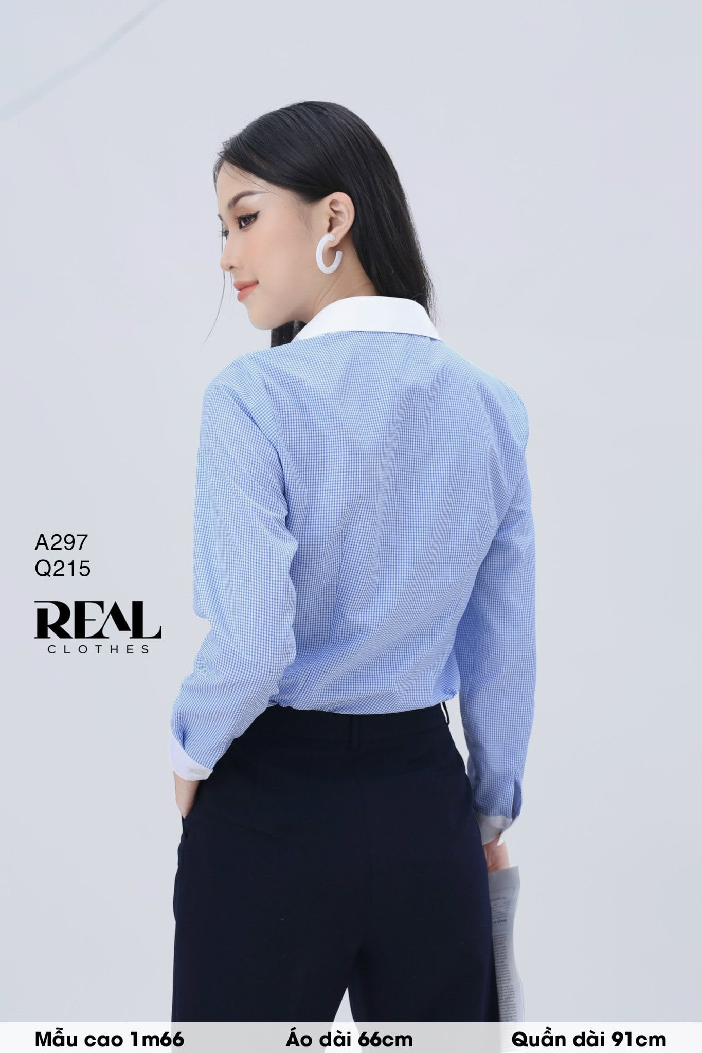 Quần lưng cao cindy xanh đen SALE - size XS