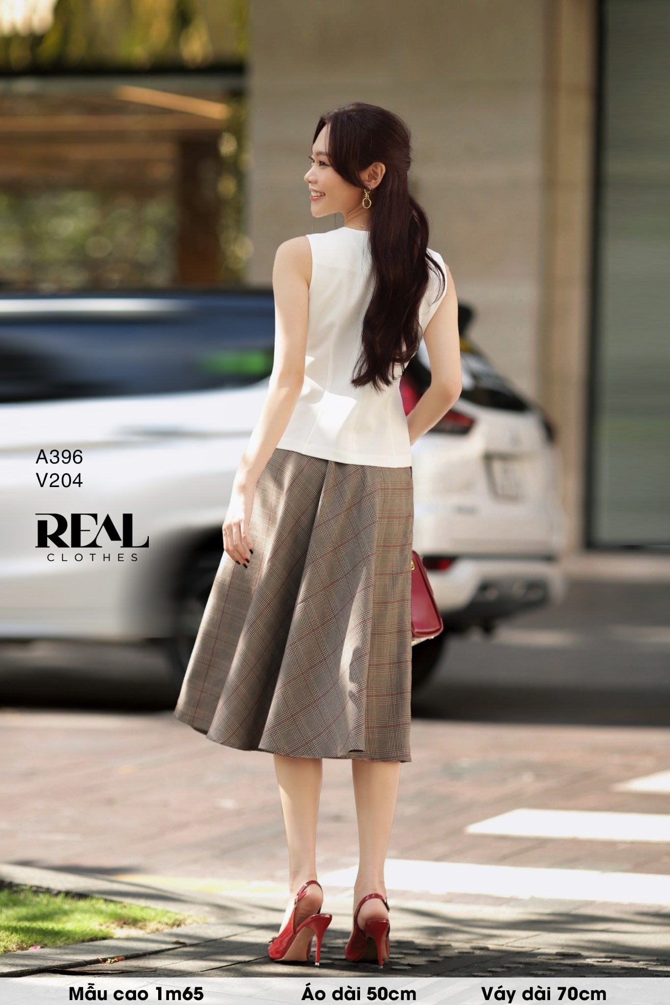 Áo kiểu ghile trắng