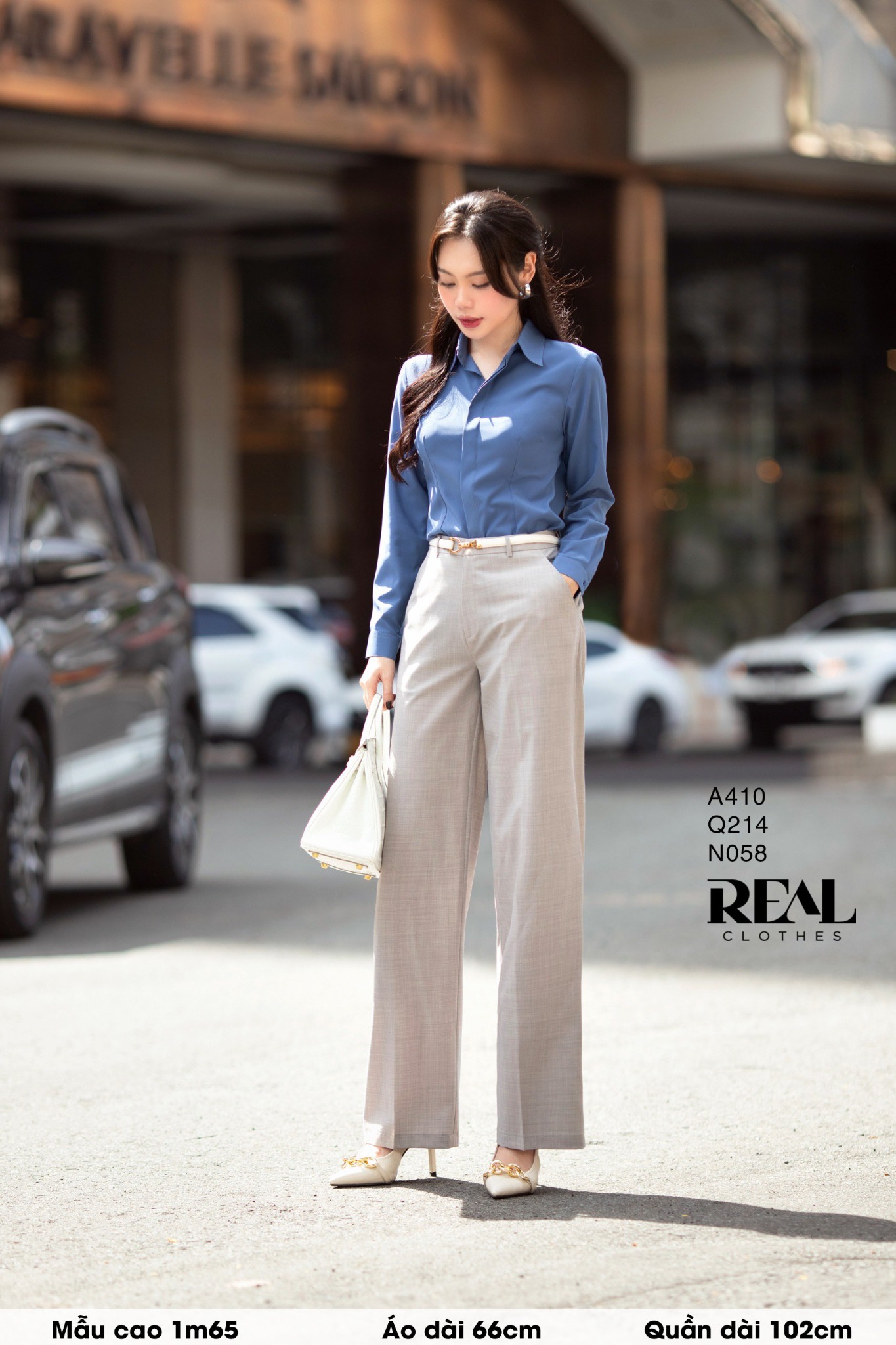 Sơ mi chít eo nano navy MỚI SALE - size XS