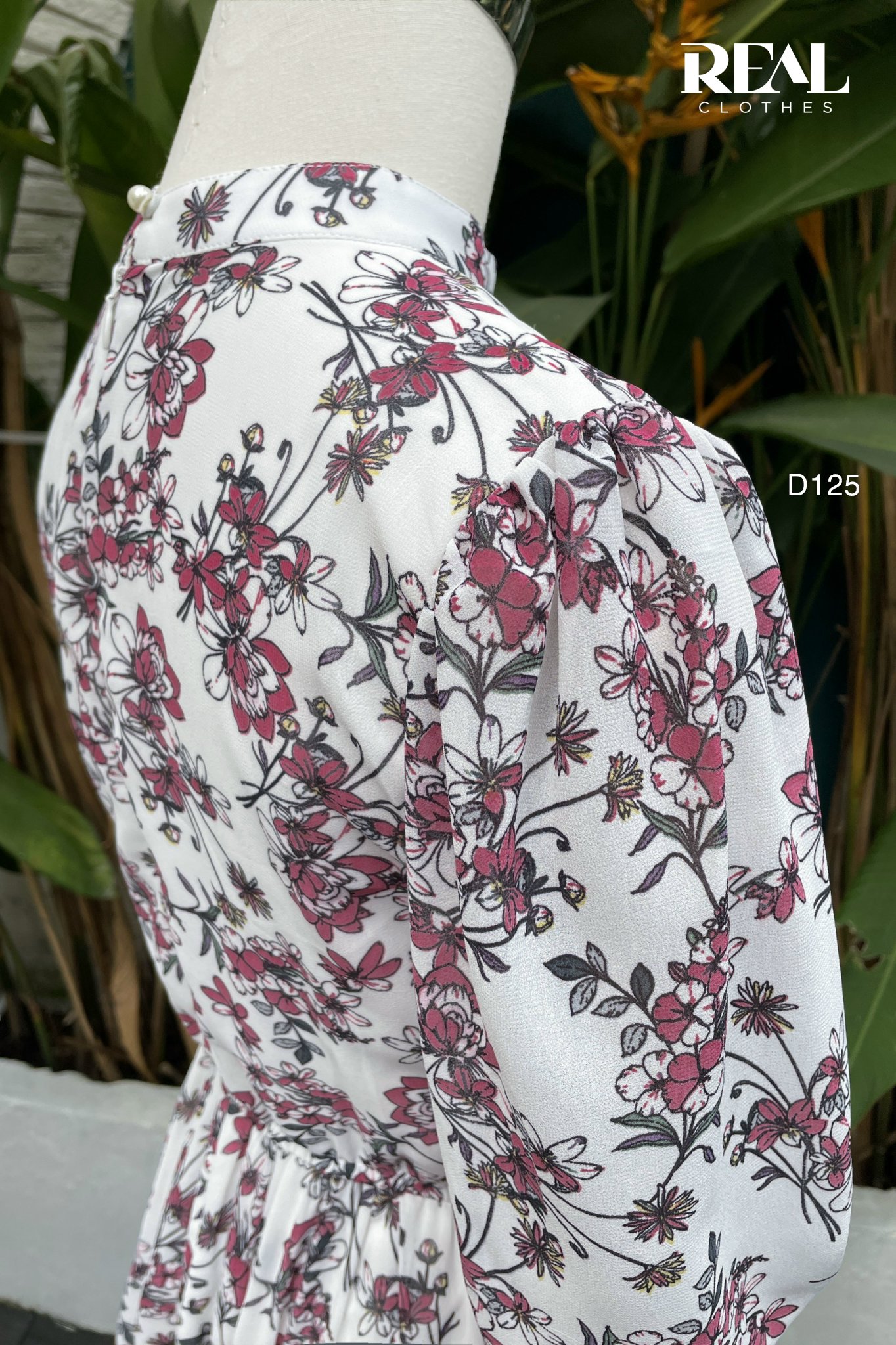 Đầm voan tơ hoa đỏ SALE - size XS