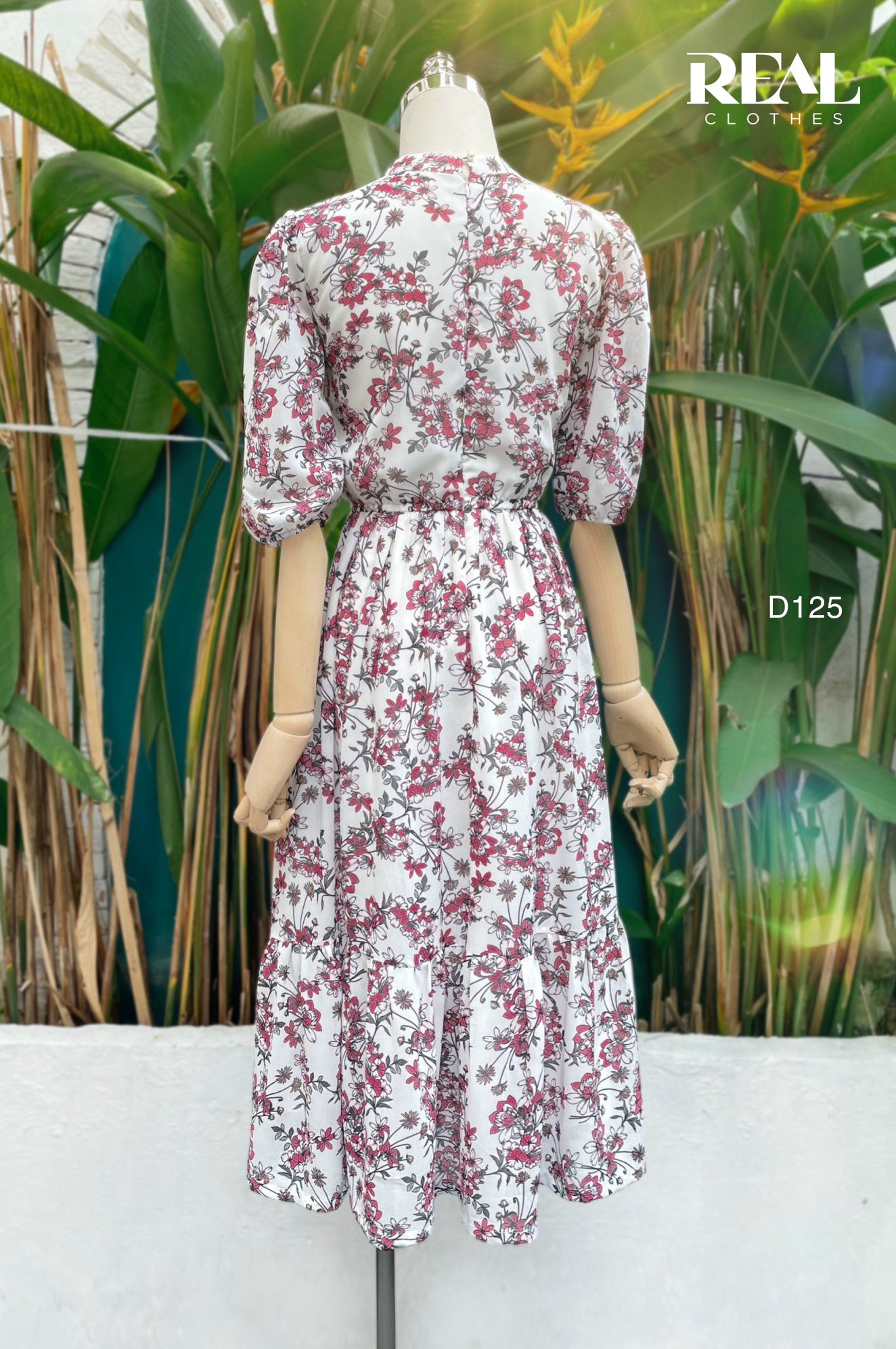 Đầm voan tơ hoa đỏ SALE - size XS