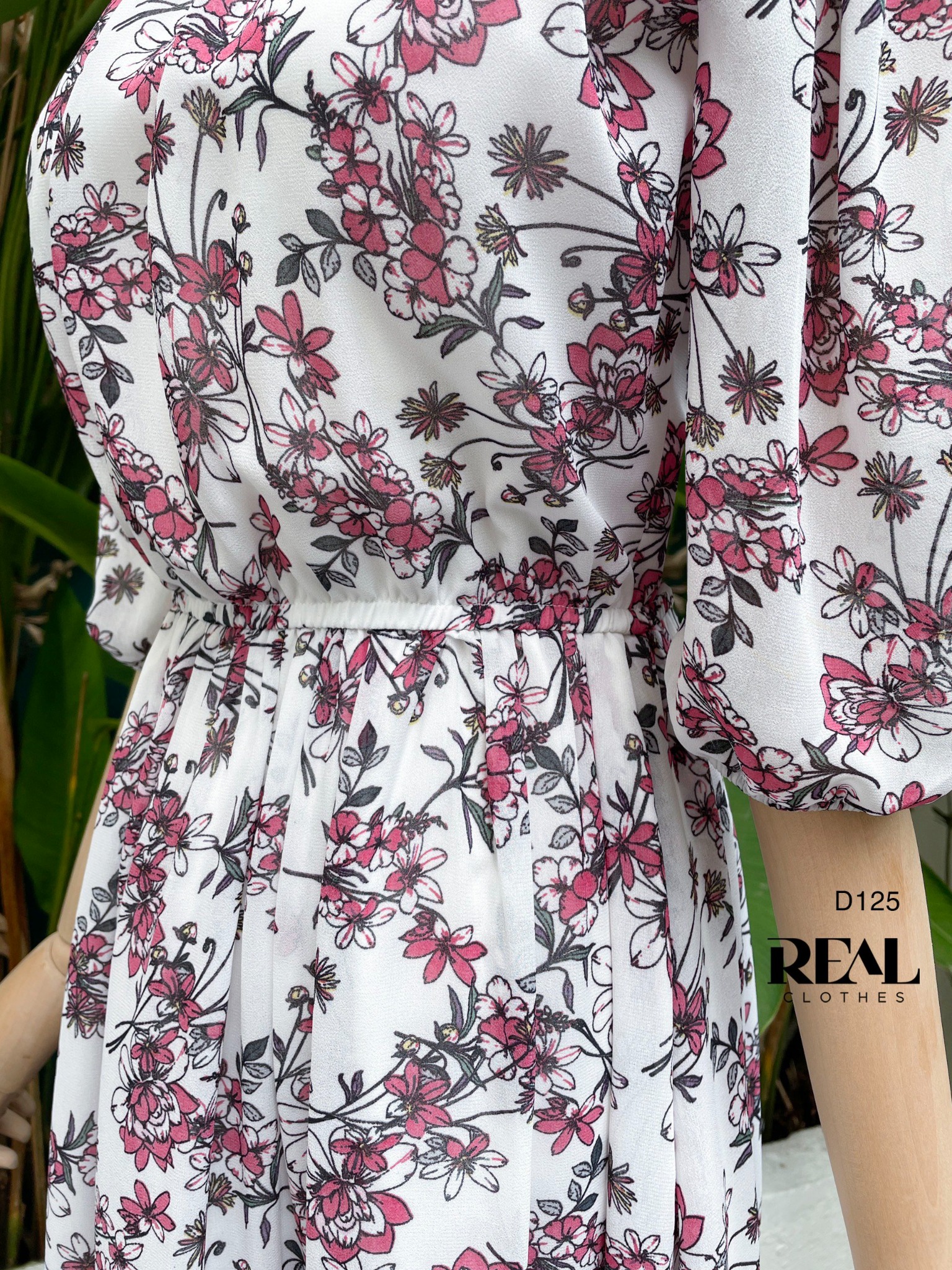 Đầm voan tơ hoa đỏ SALE - size XS