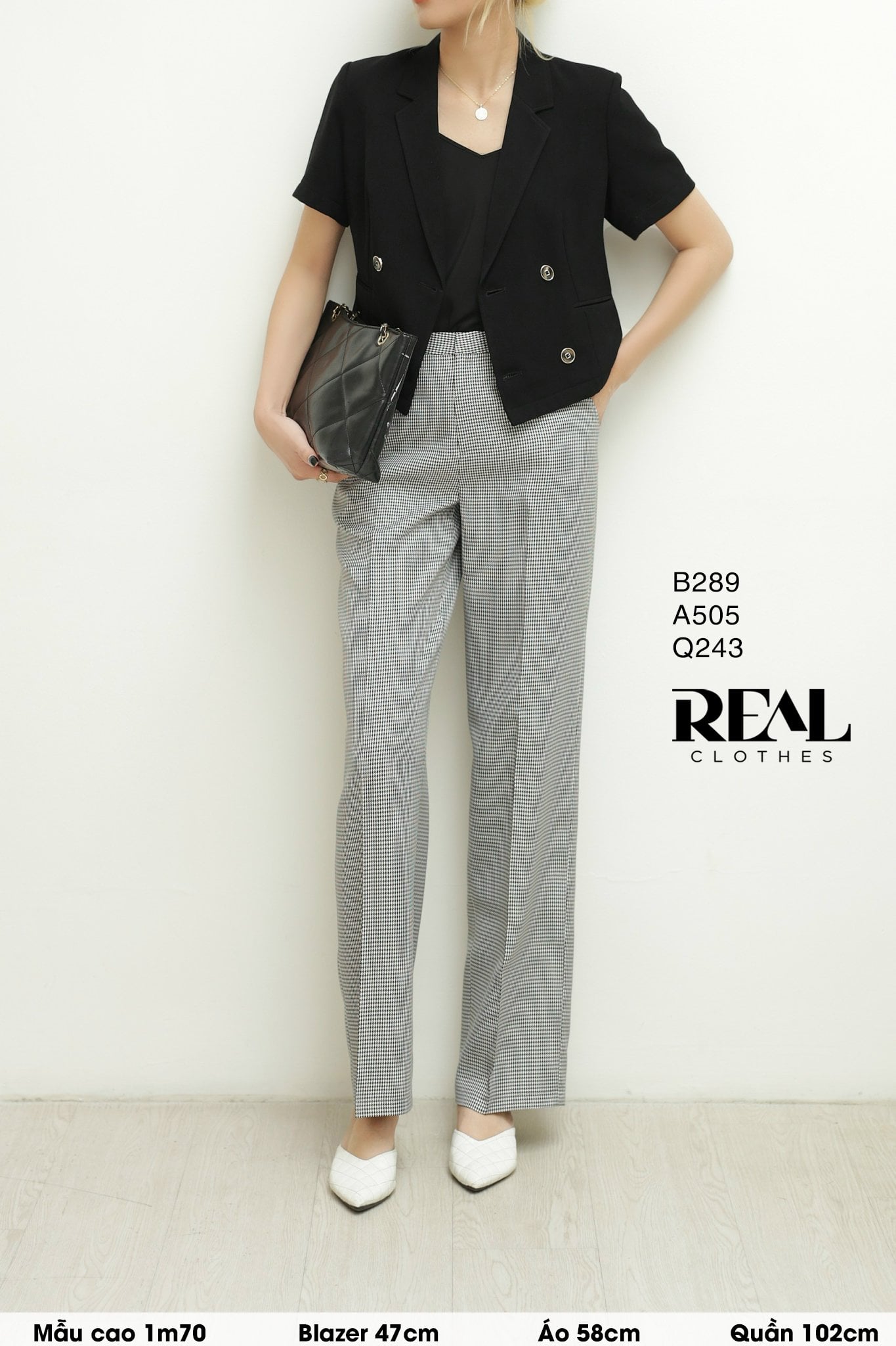 Blazer croptop đen SALE - size XS