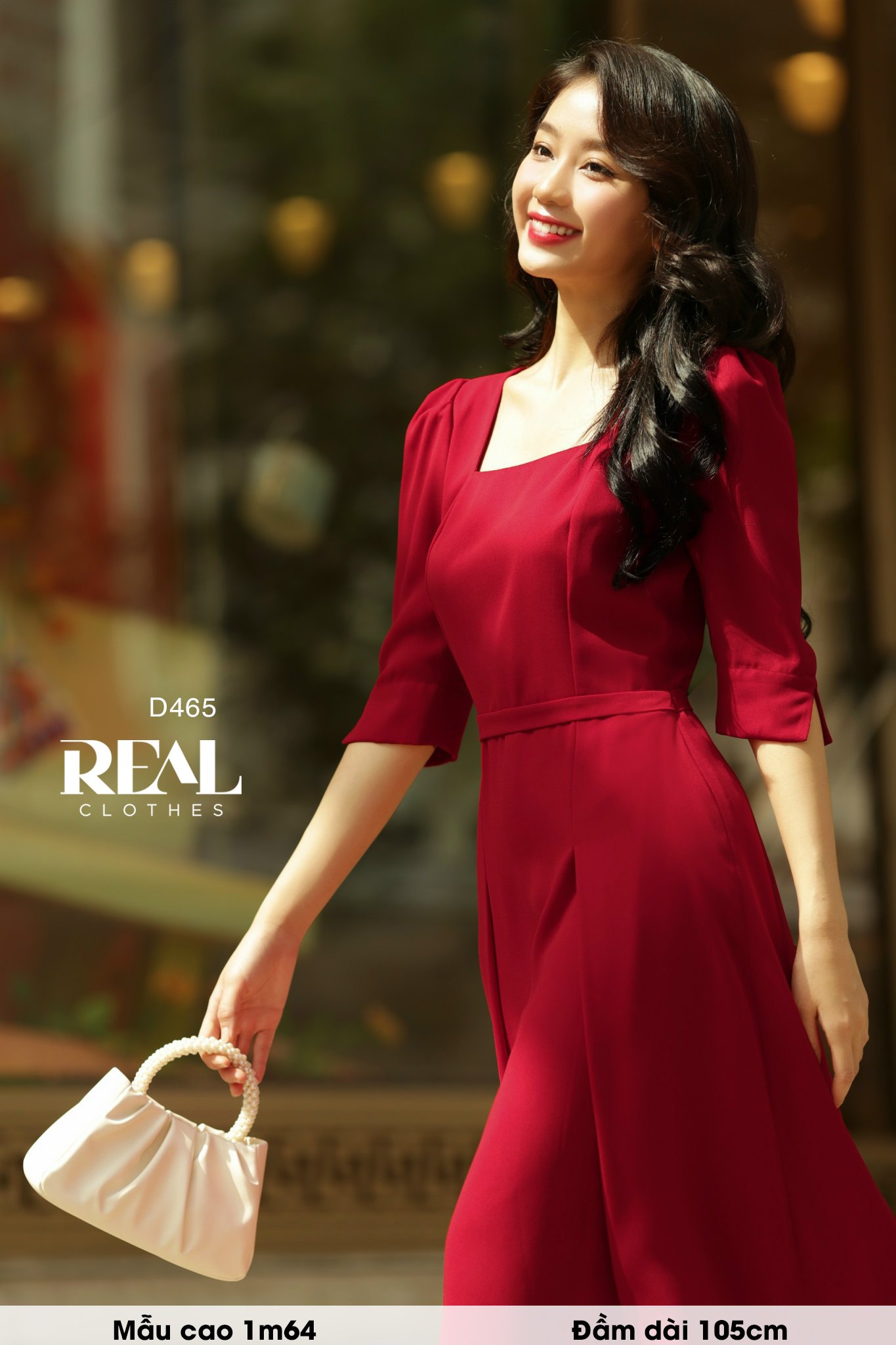 Đầm ngọc lan đỏ