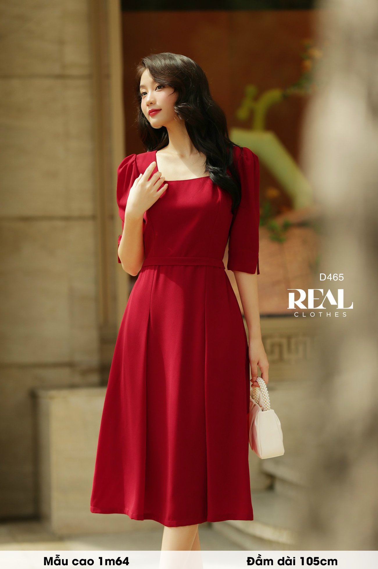 Đầm ngọc lan đỏ