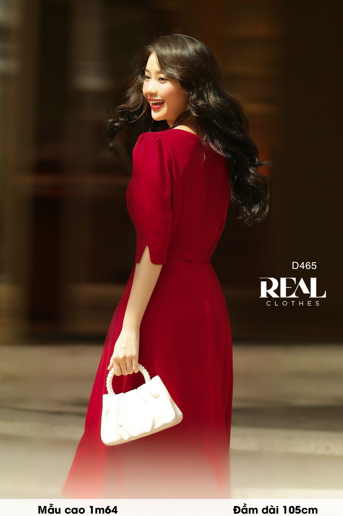 Đầm ngọc lan đỏ